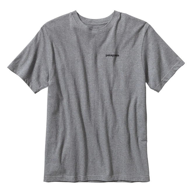 T-Shirt Patagonia Men's P-6 Logo Cotton Gravel Heather
