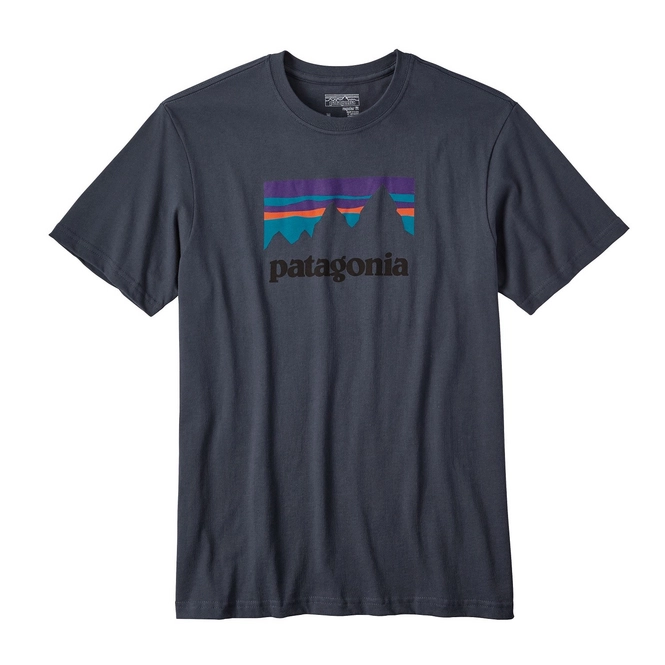 T-Shirt Patagonia Men's Shop Sticker Cotton Smolder Blue