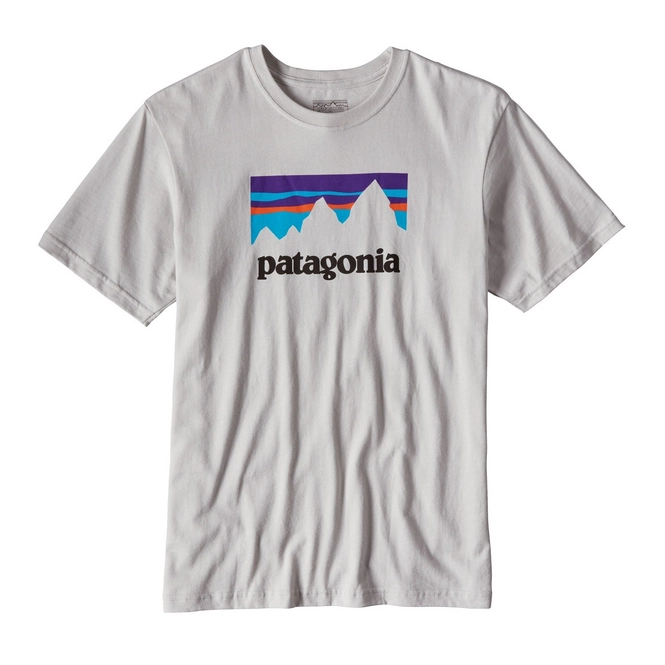 T-Shirt Patagonia Men's Shop Sticker Cotton Tailored Grey