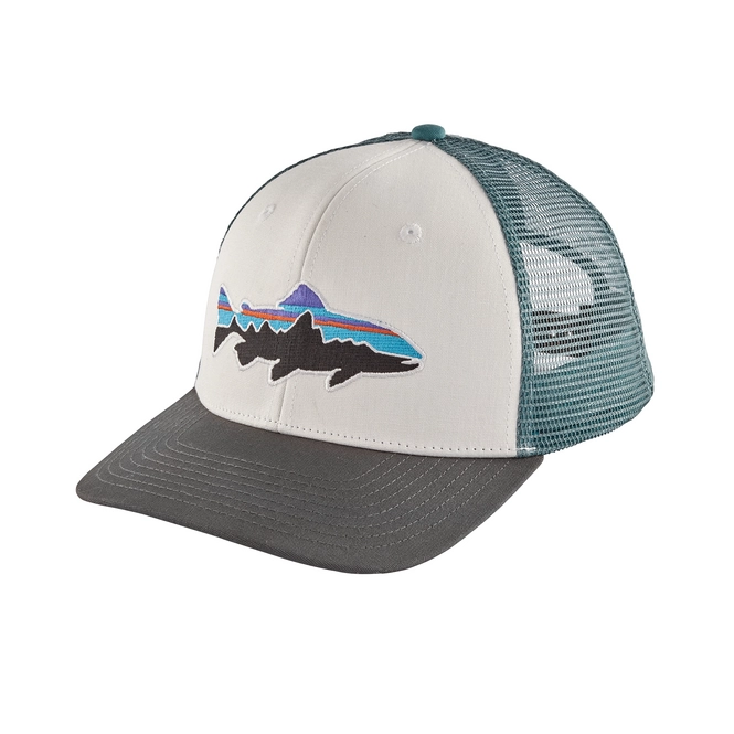 Cap Patagonia Fitz Roy Trout Trucker Hat White w/Forge Grey