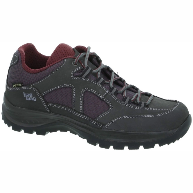 Walking Shoes Hanwag Gritstone II Lady GTX Asphalt Dark Garnet
