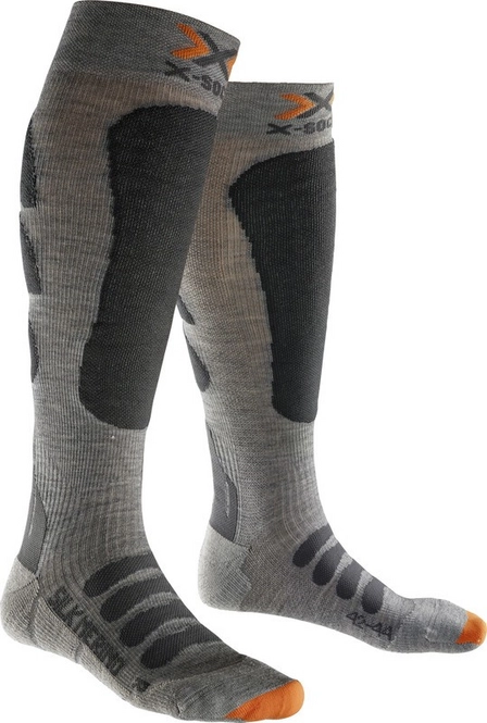 Ski Socks X-Socks Silk Merino Grey/Anthracite
