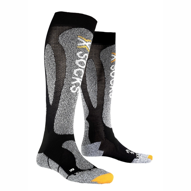 Ski Socks X-Socks Carving Silver Black/Grey