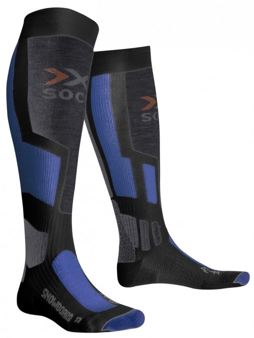 Snowboard Socks X-Socks Anthracite/Azure