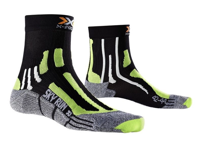Running Socks X-Socks Sky Run Two Black/Lime Green