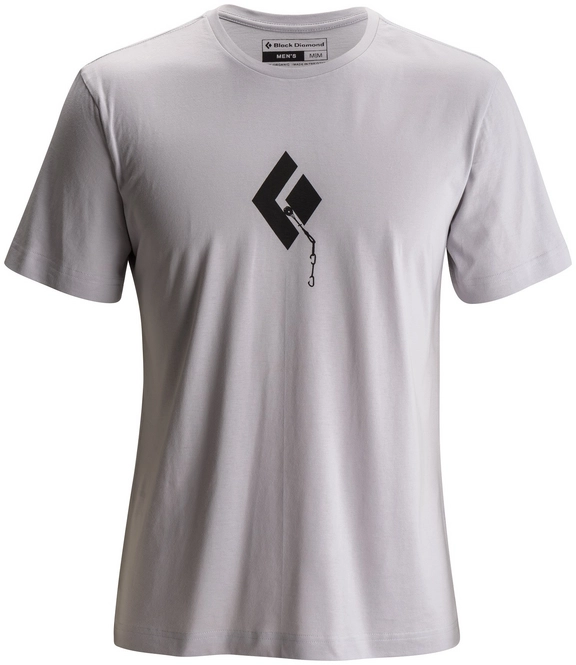 T-Shirt Black Diamond Men Ss Placement Tee Aluminum