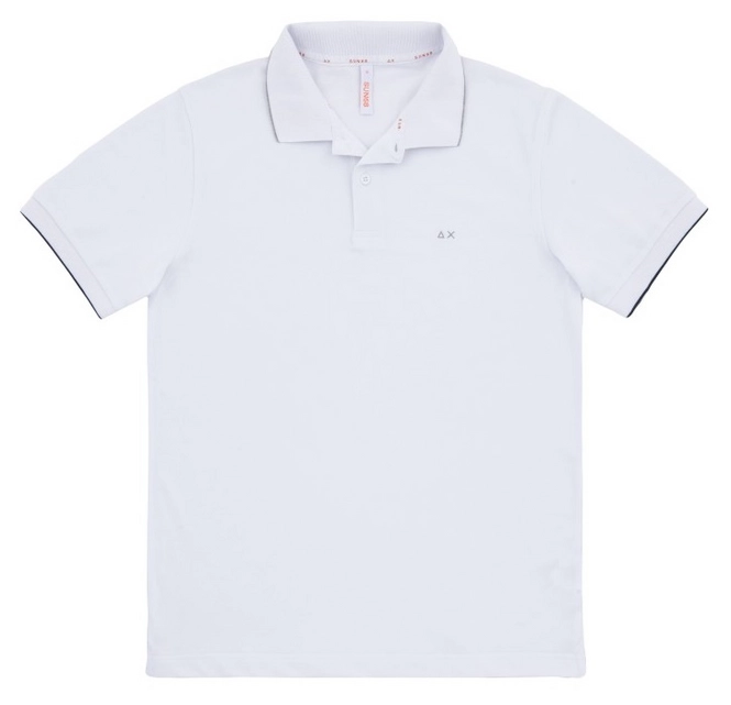 Polo Shirt Sun68 Men Small Stripes Collar El Bianco