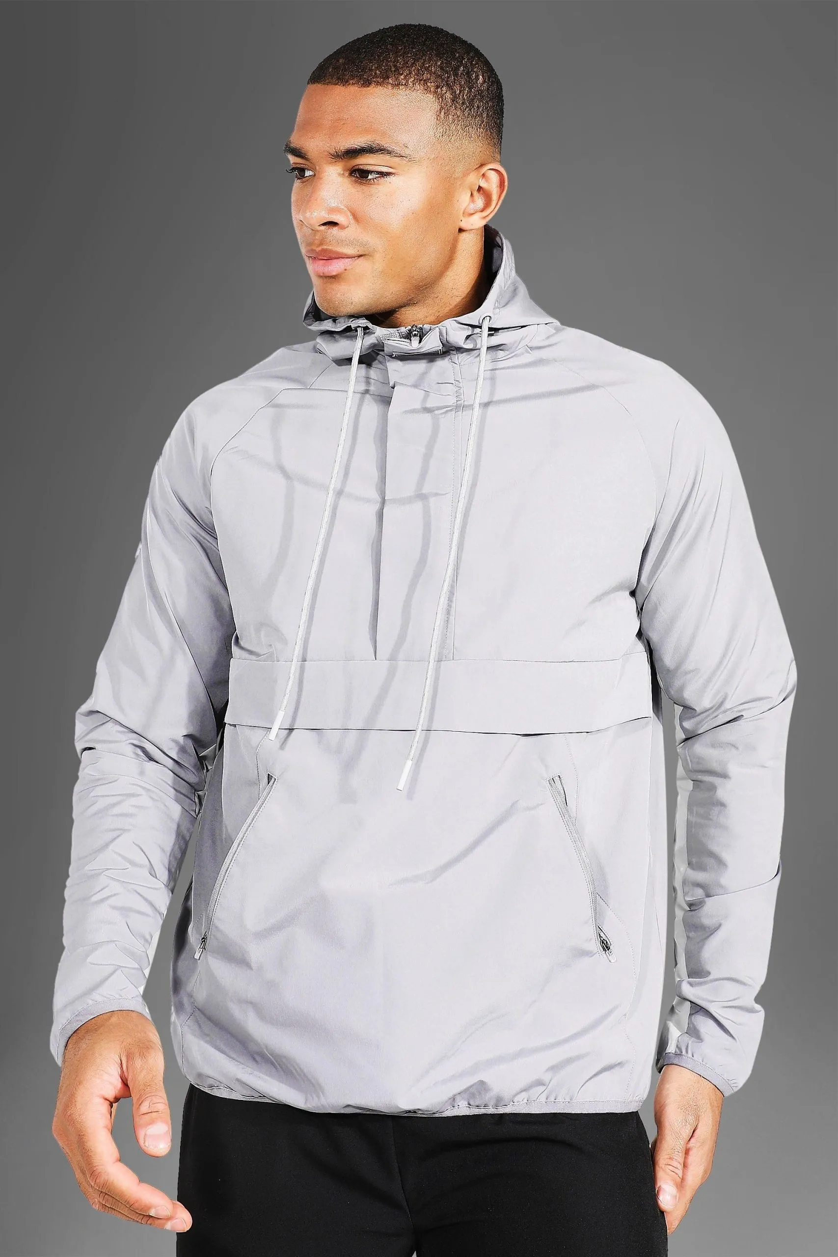 Man Active Gym Colour Block Windbreaker