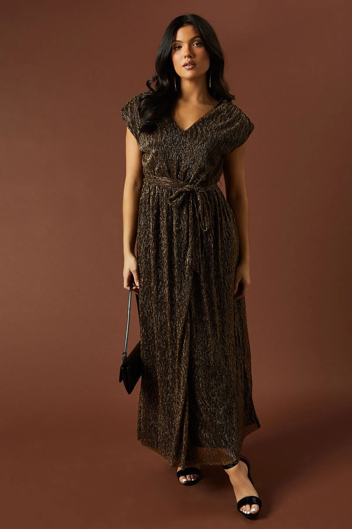 Occasion Plisse Split Maxi Dress