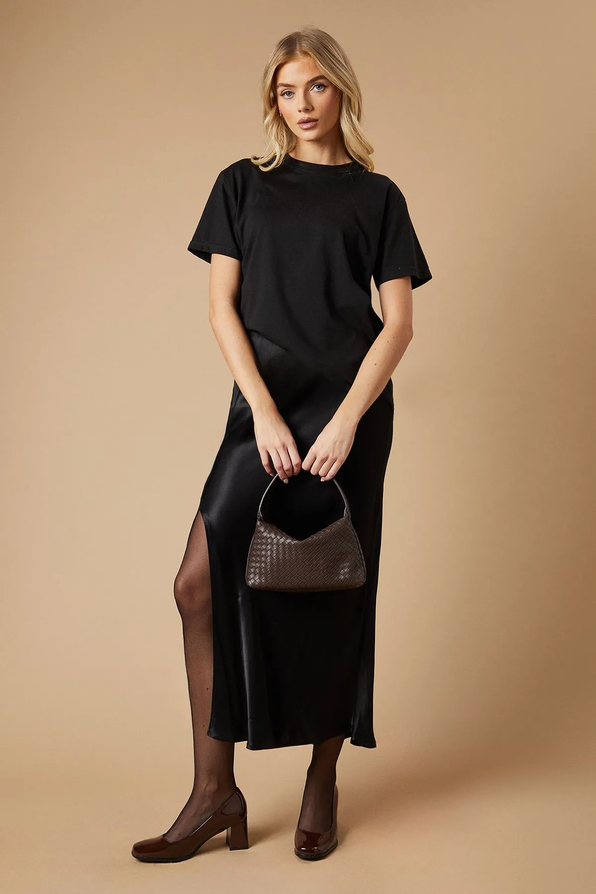 Vana Flared High Block Heel Square Toe Shoes