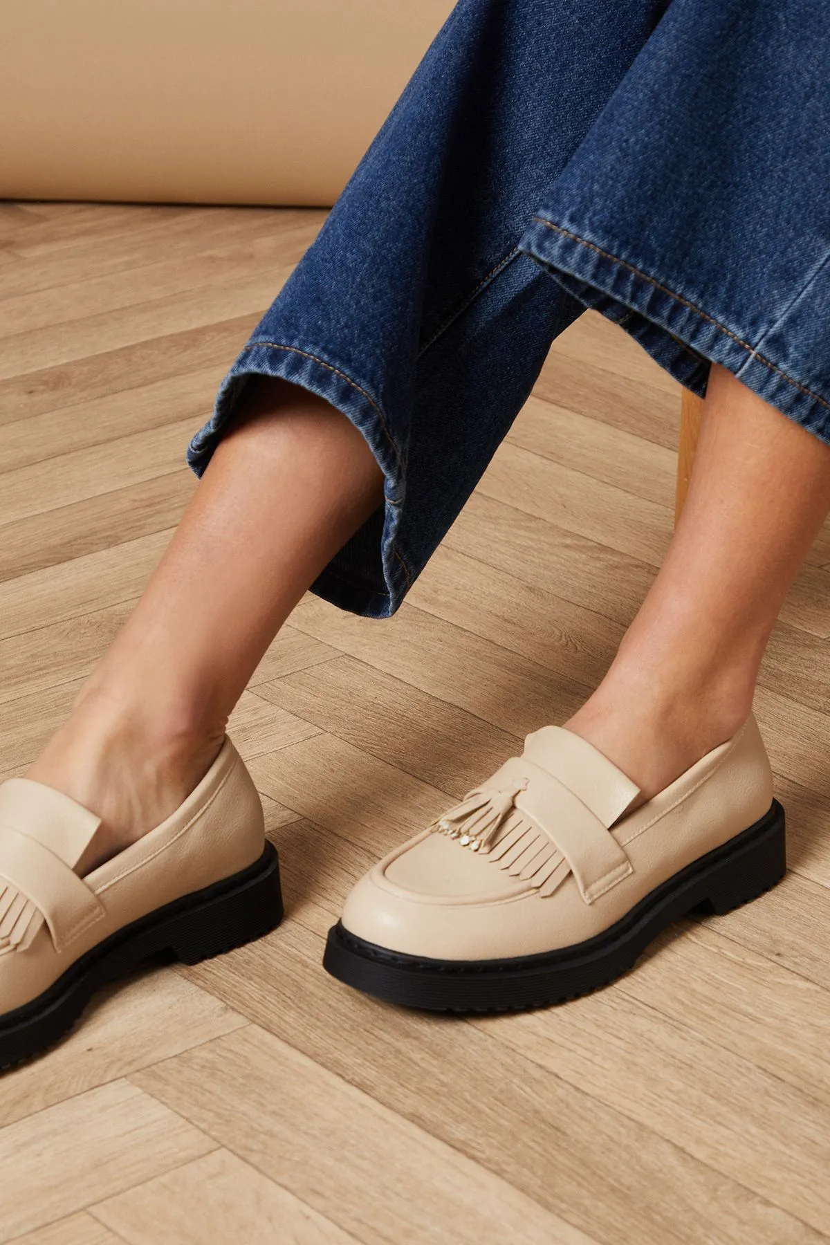 Lucinda Faux Leather Tassel Chunky Loafers