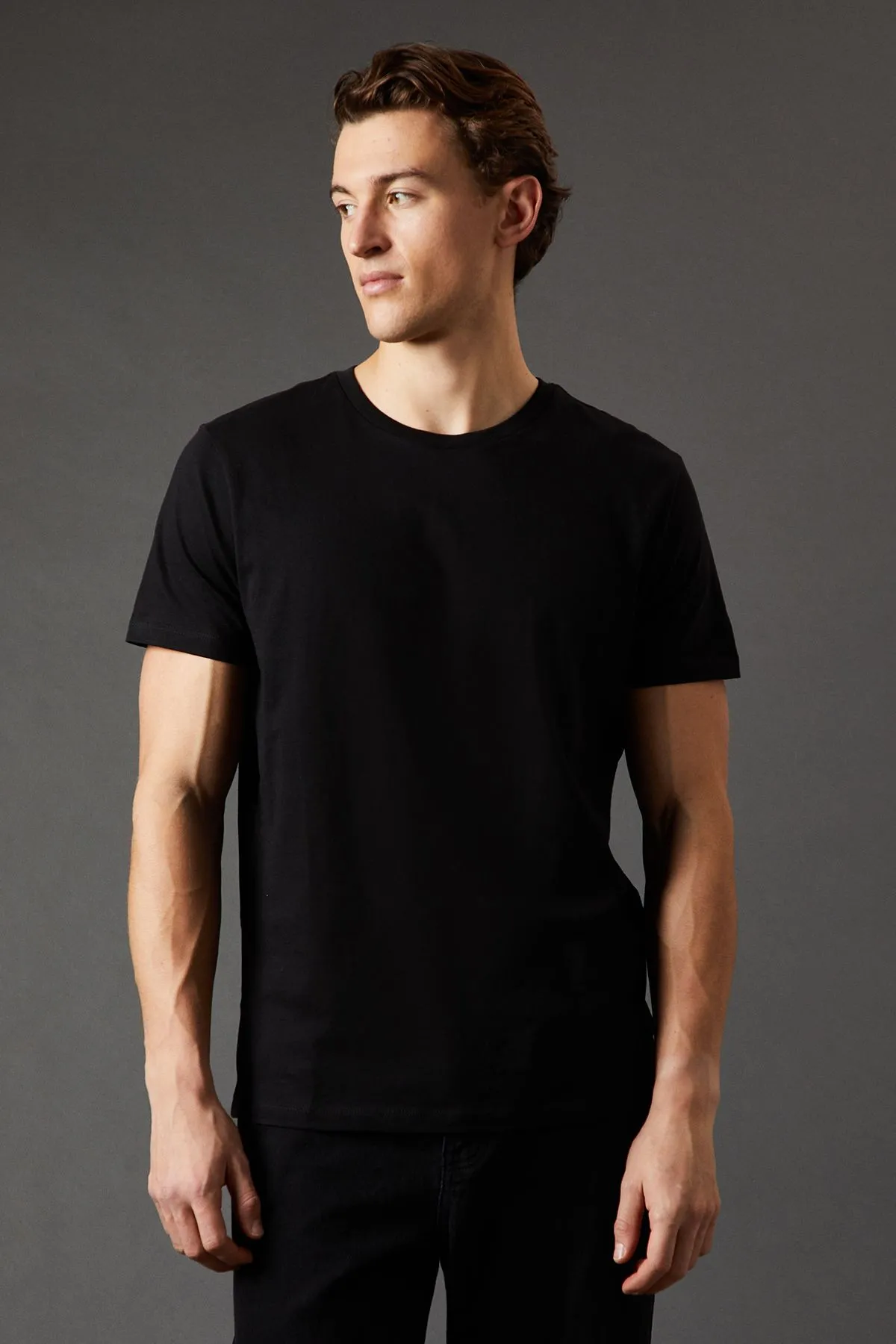 Black 3 Pack Crew Neck T-Shirt