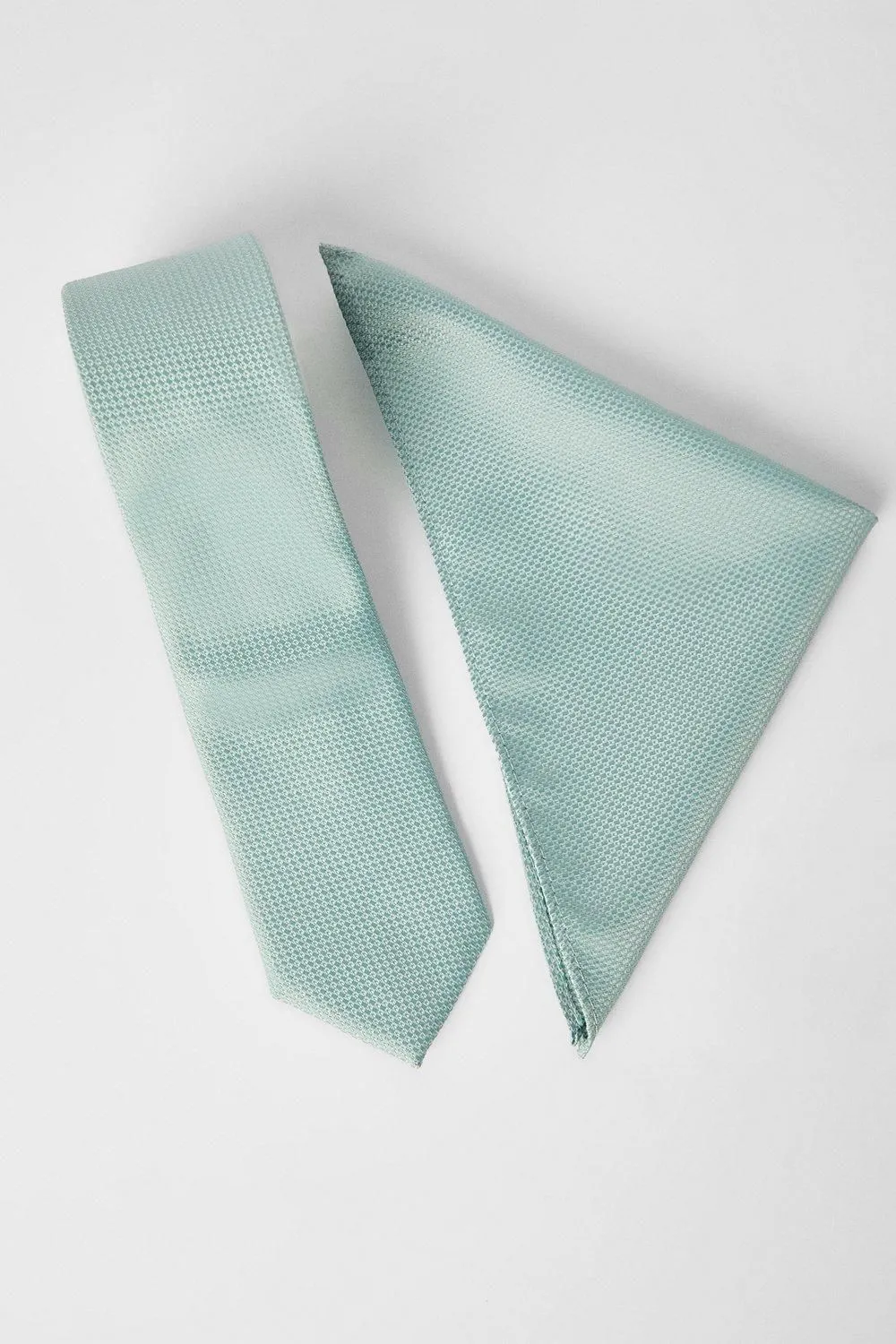 Sage Textured Tie And Pocket Square