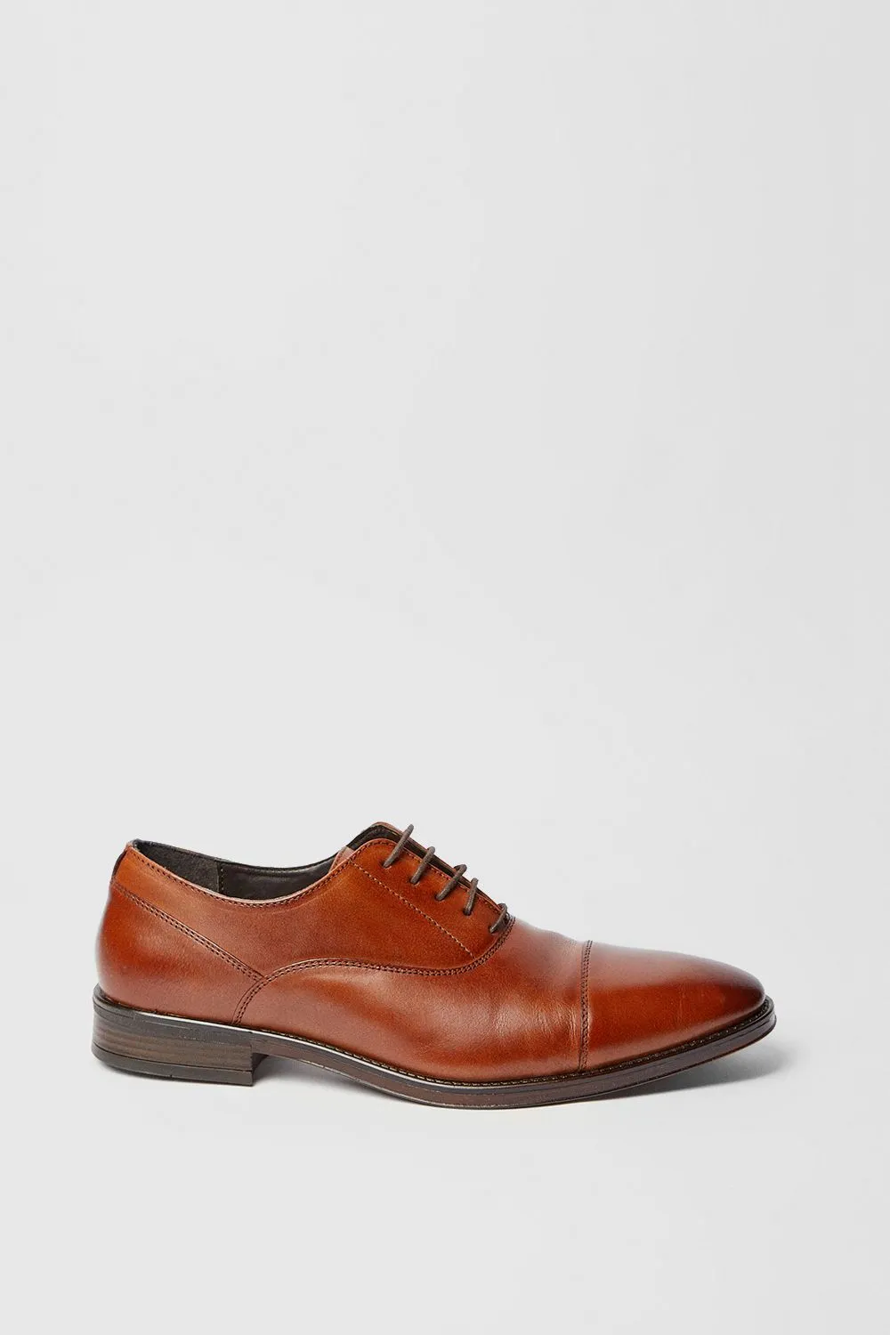 Tan Leather Smart Oxford Toe Cap Shoes