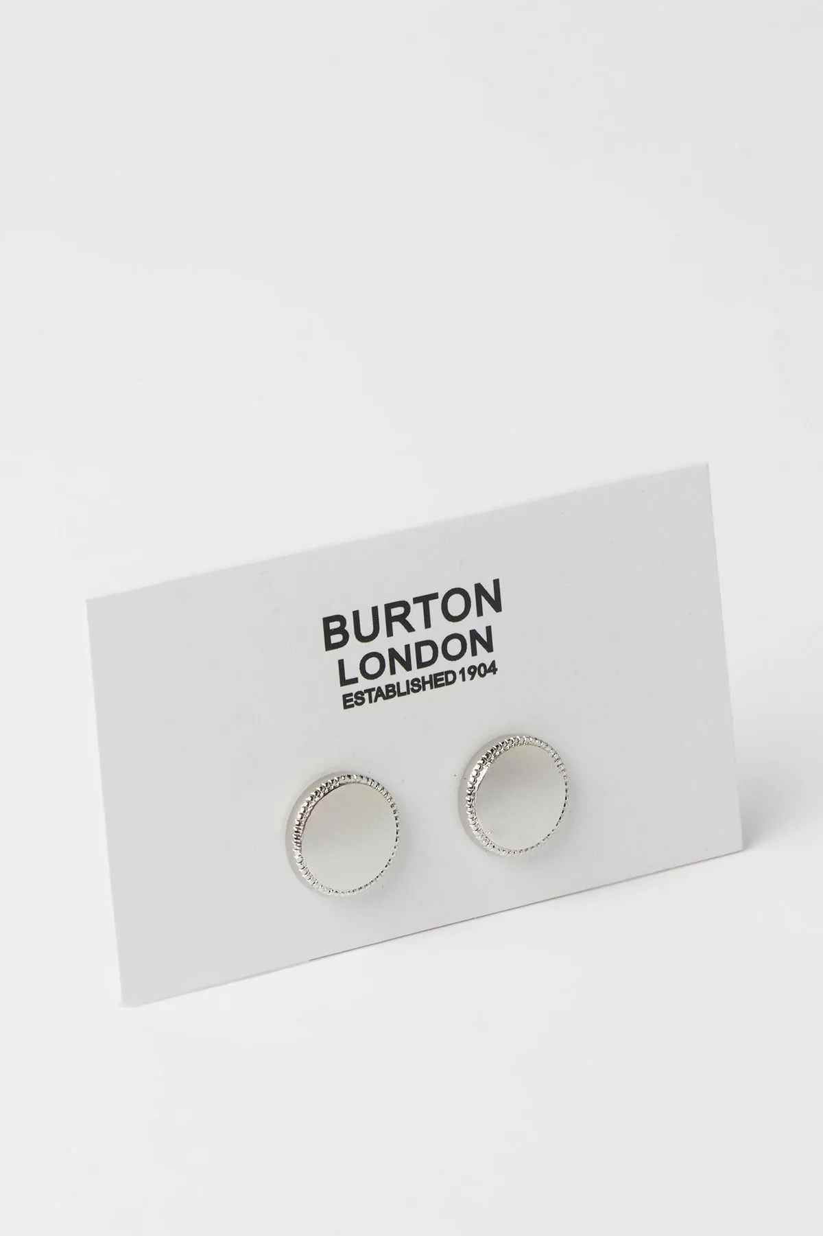 Silver Detail Circle Cufflinks