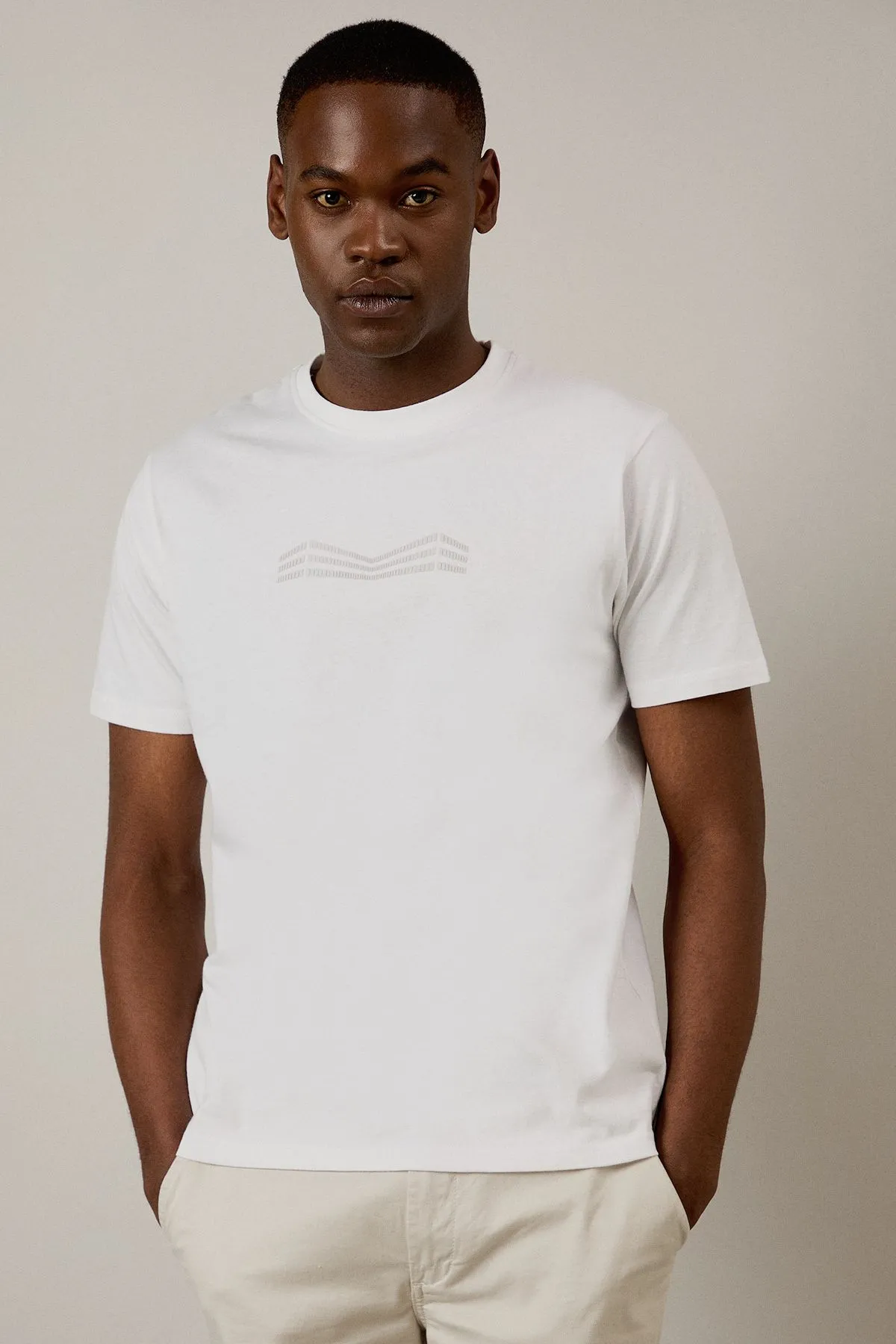 White Block Print T-shirt