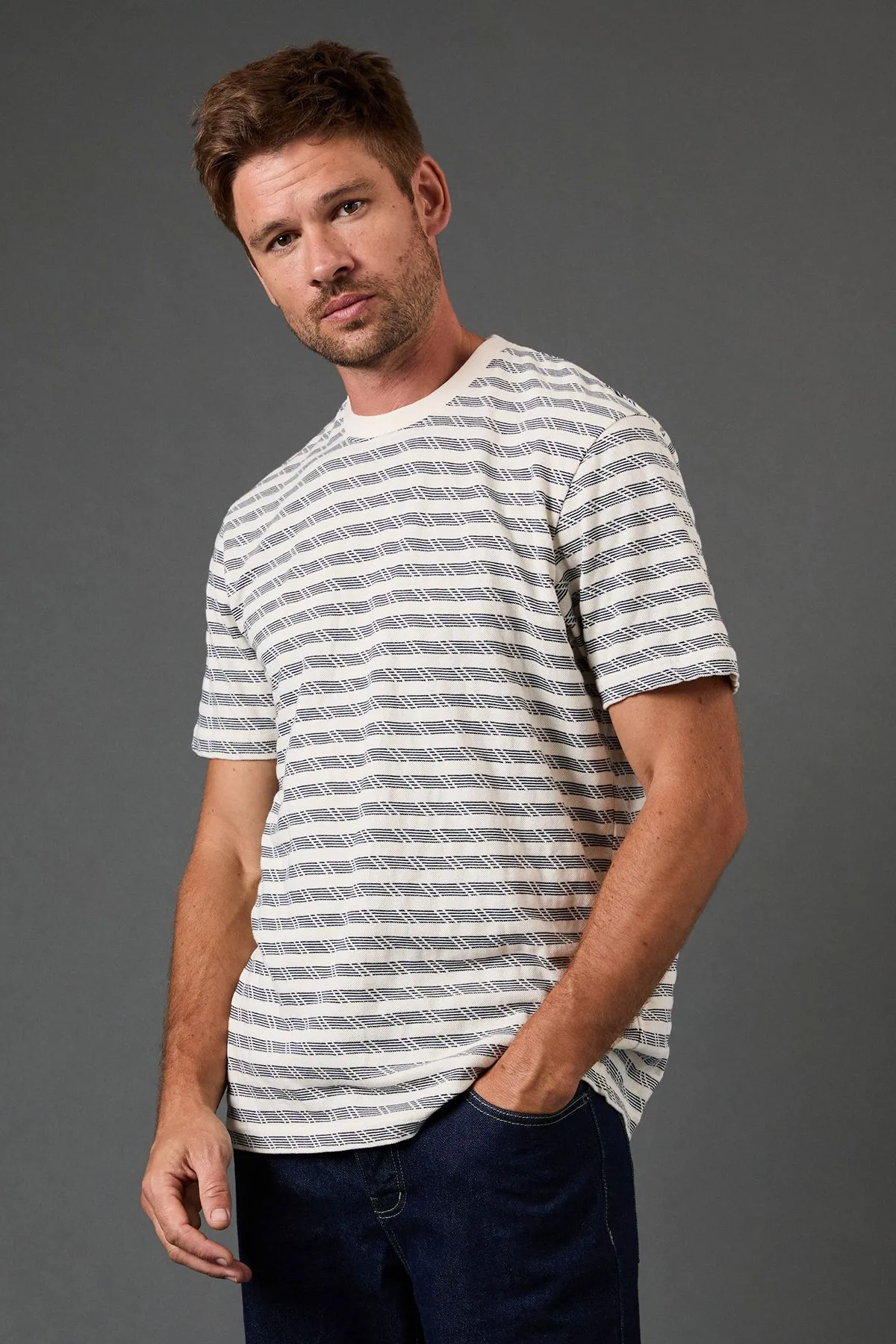 Off White Broken Stripe T-Shirt