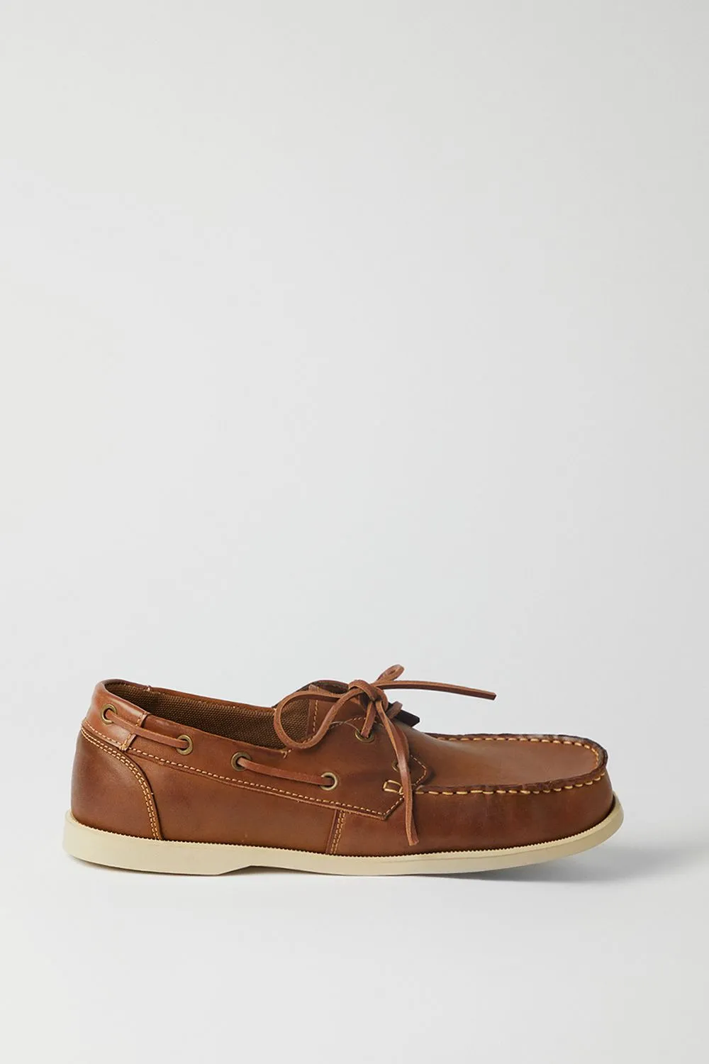 Brown Leather Boat Shoes