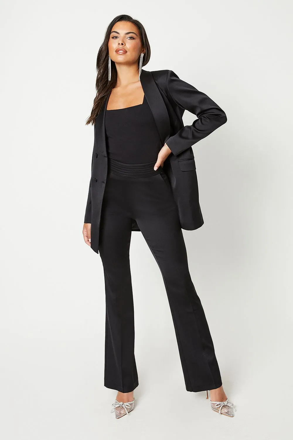 Premium Slim Leg Flare Trouser