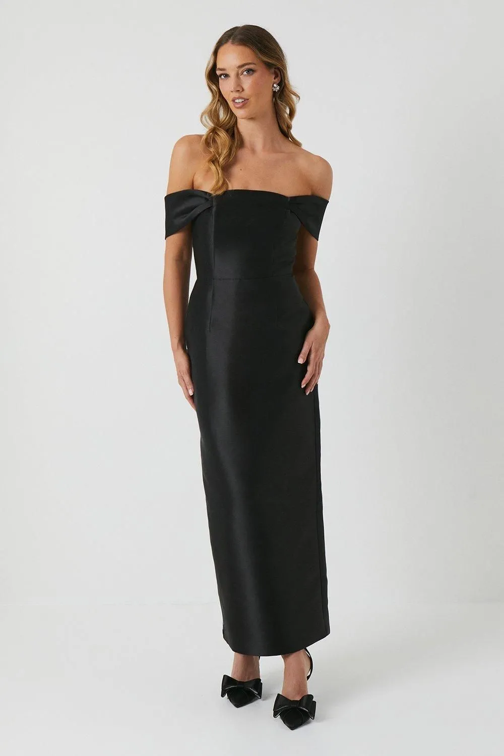 Coast Honoured Twill Bardot Column Midi Bridesmaid Dress