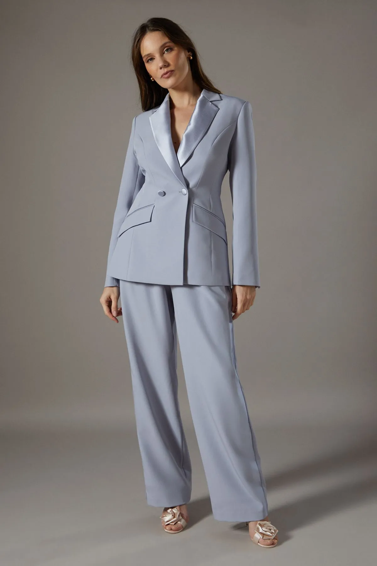 Satin Twill Panel Trouser