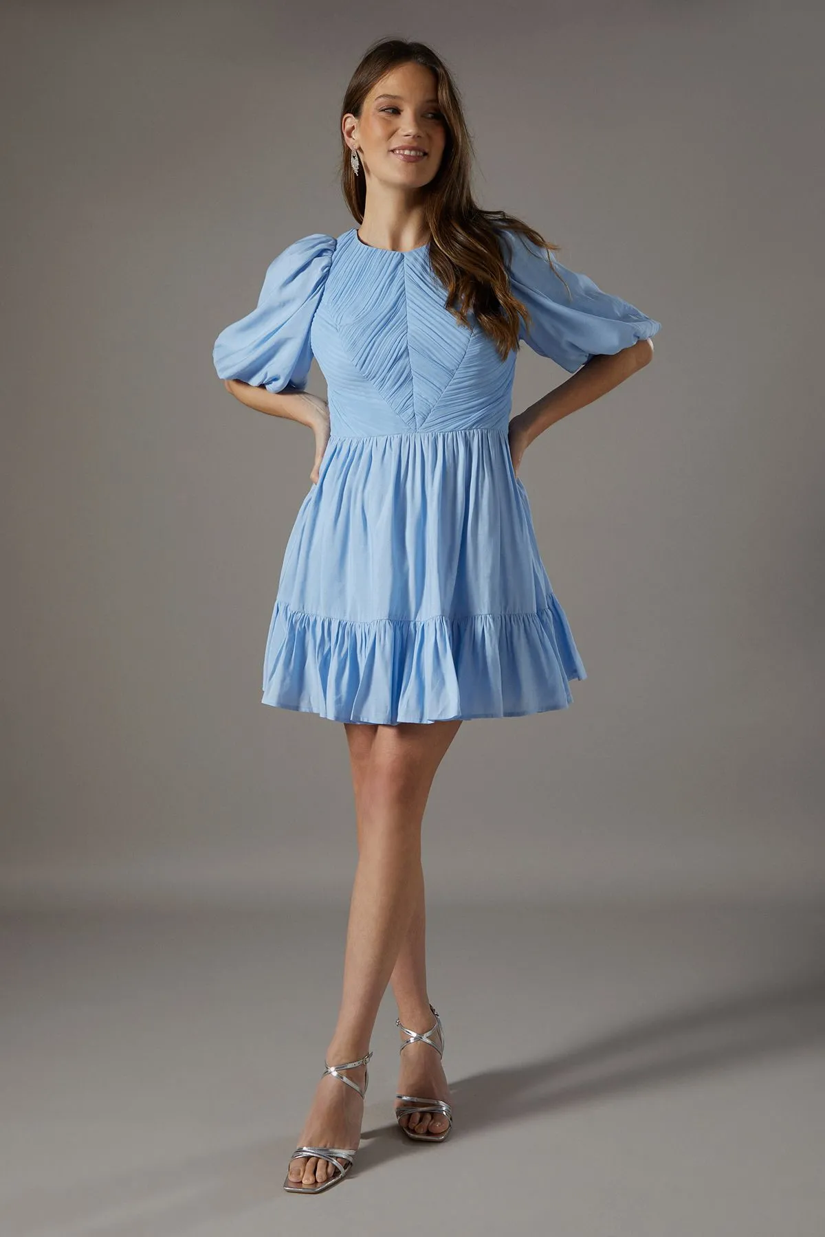 Baby Pleat Organza Mini Dress
