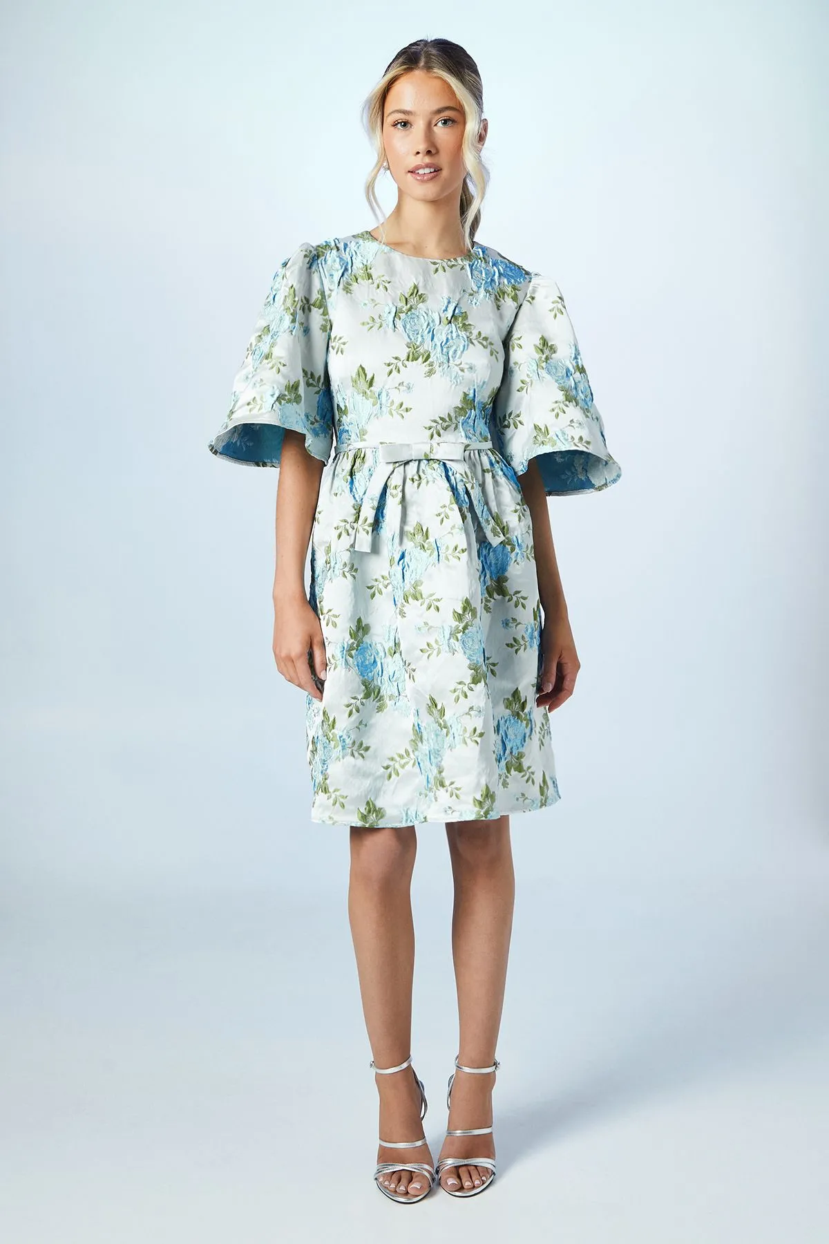 Teen Floral Jacquard Mini Dress