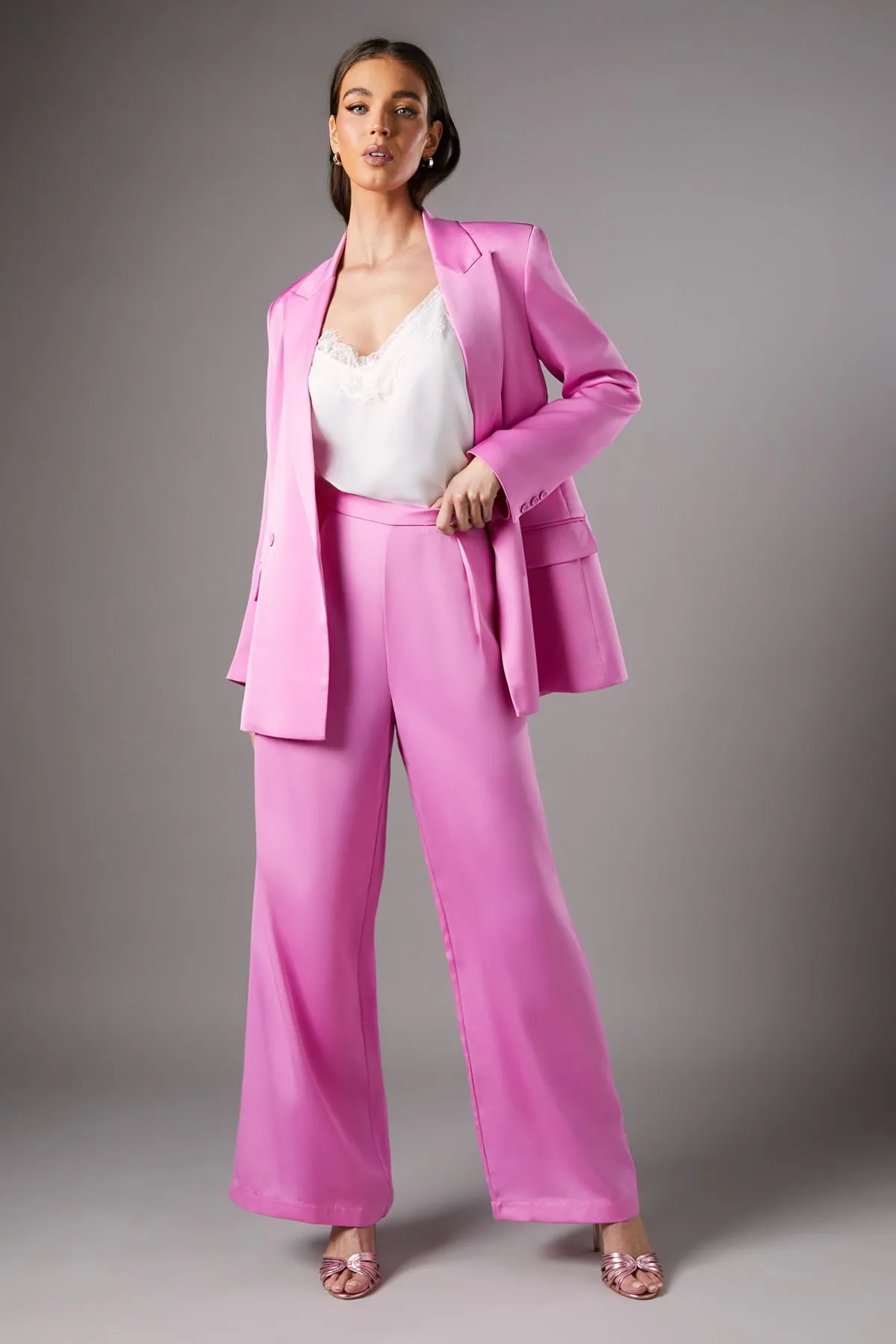 Satin Flare Trouser