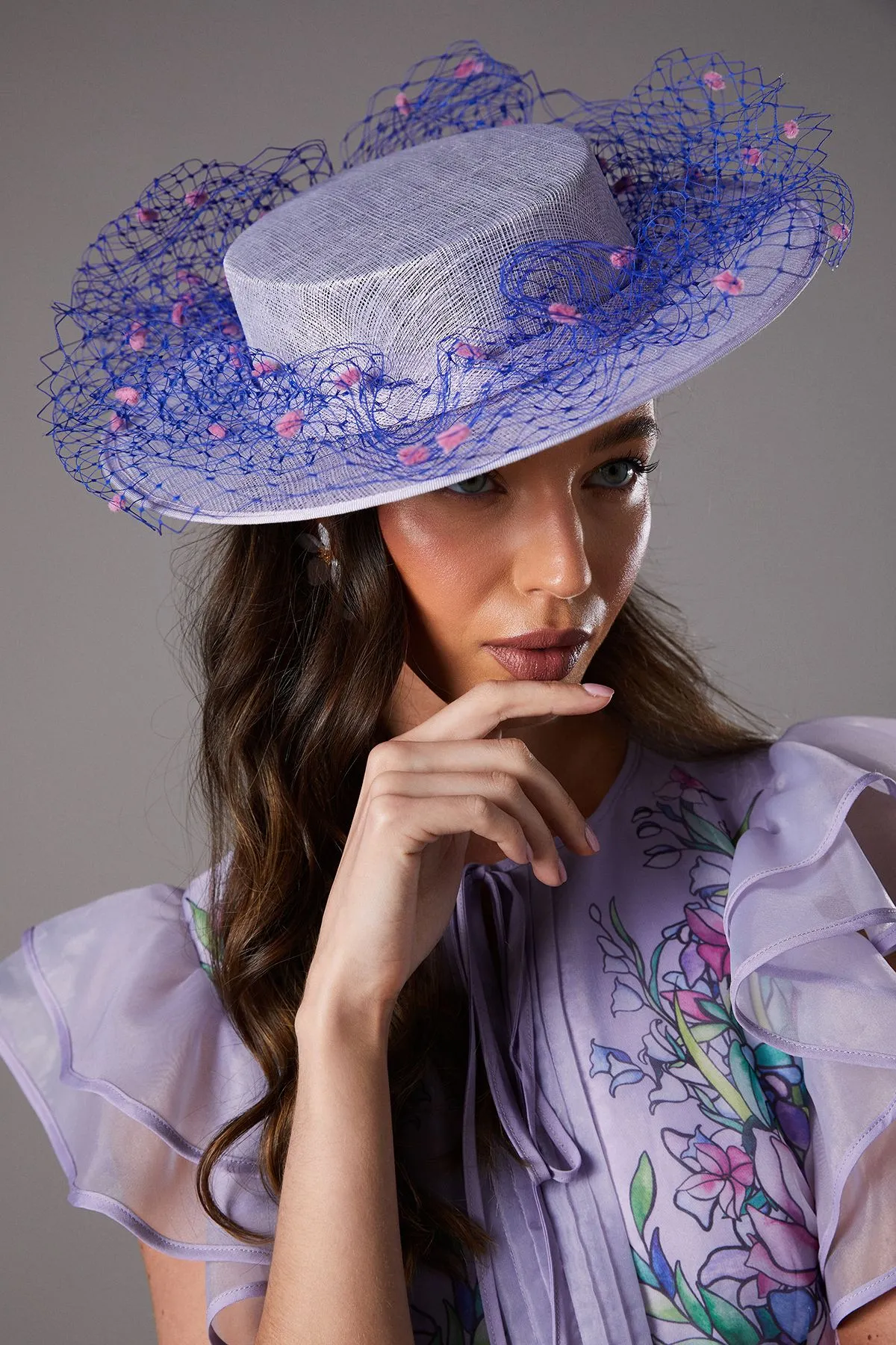 Lisa Tan Netted Boater