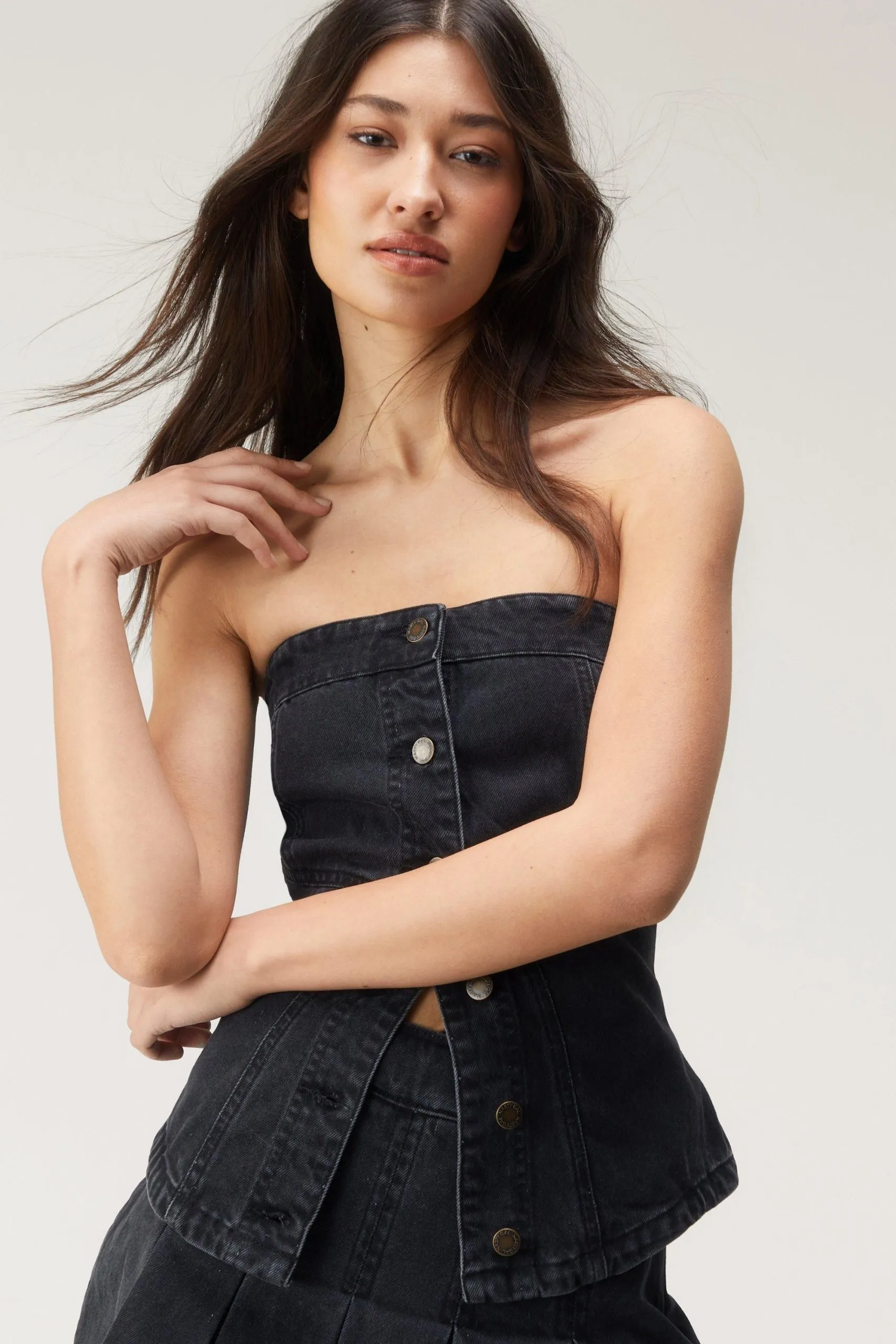 The Denim Bandeau Top