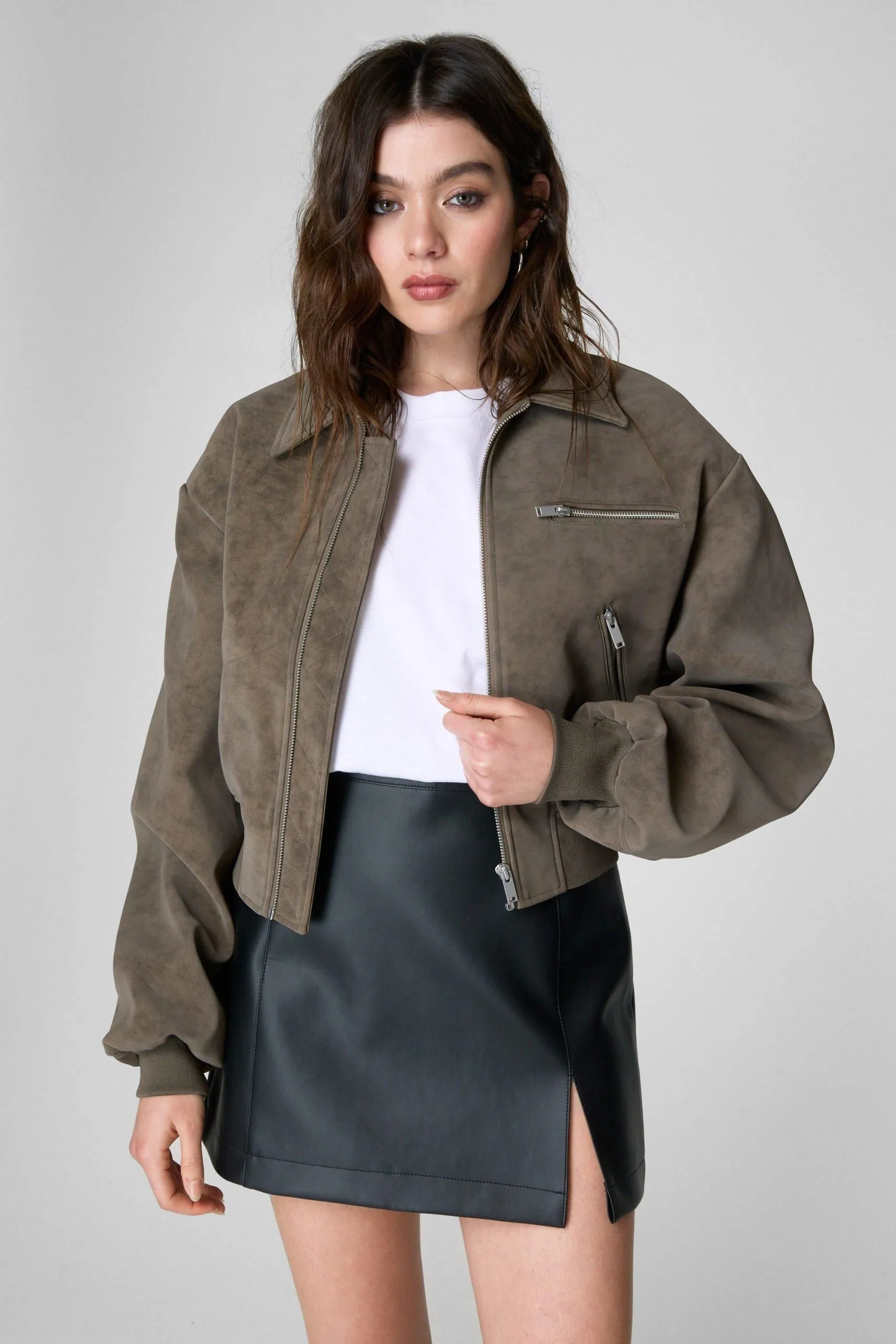 Essentials Faux Leather Mini Skirt