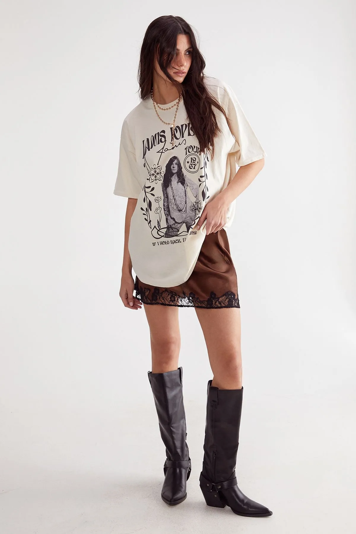 Satin Cutwork Lace Mini Skirt