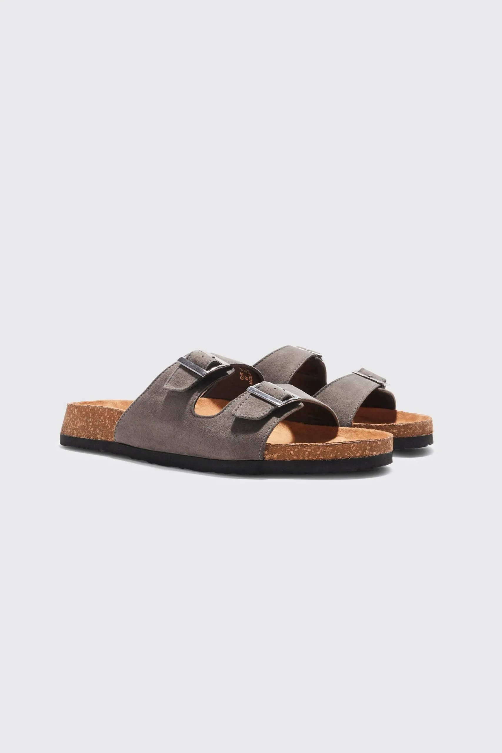 Faux Suede Buckle Sandal