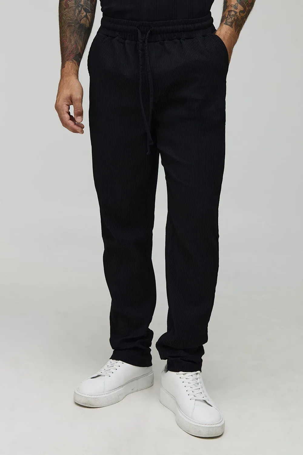 Slim Fit Pleated Trousers