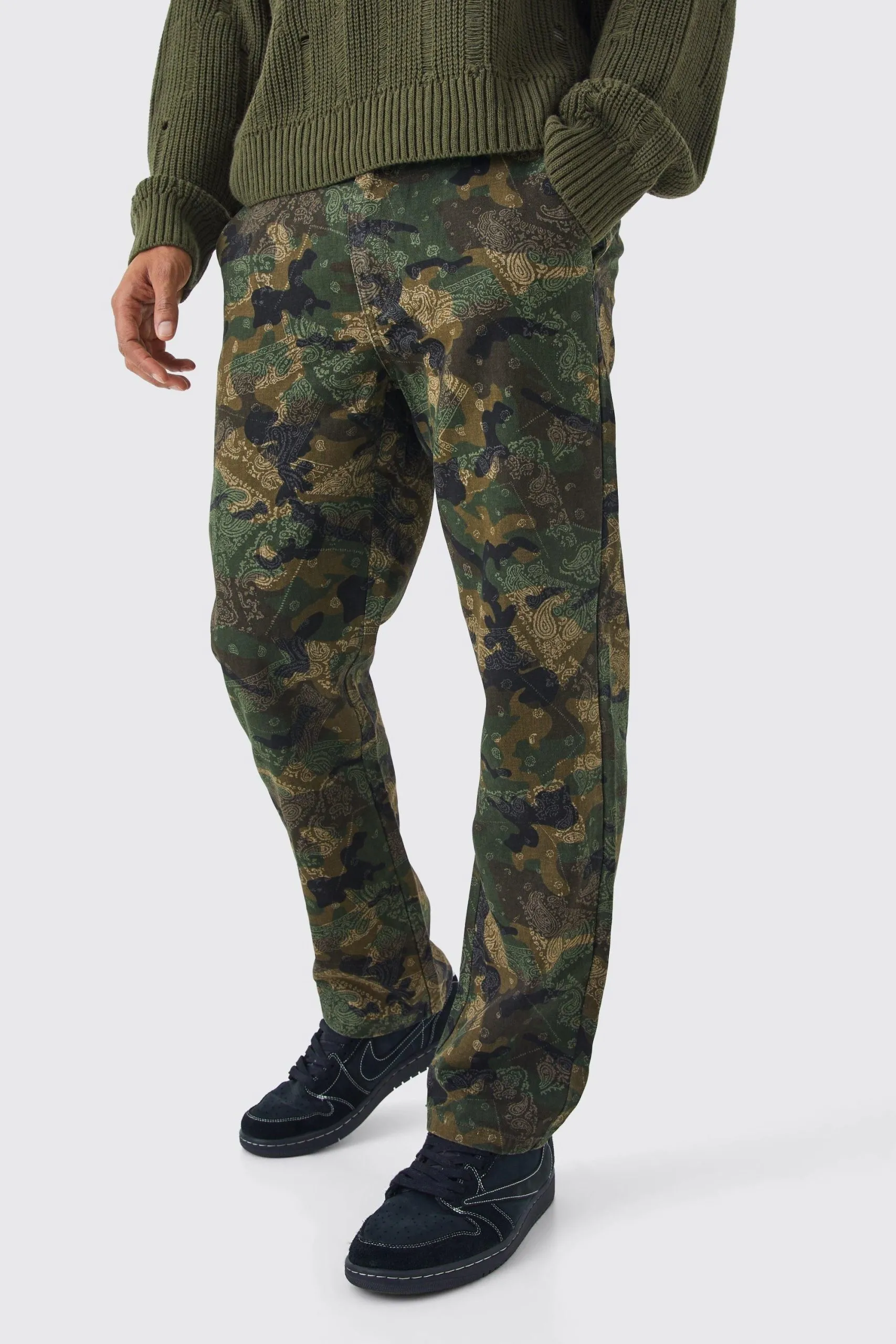 Straight Camo Bandana Cargo Trouser