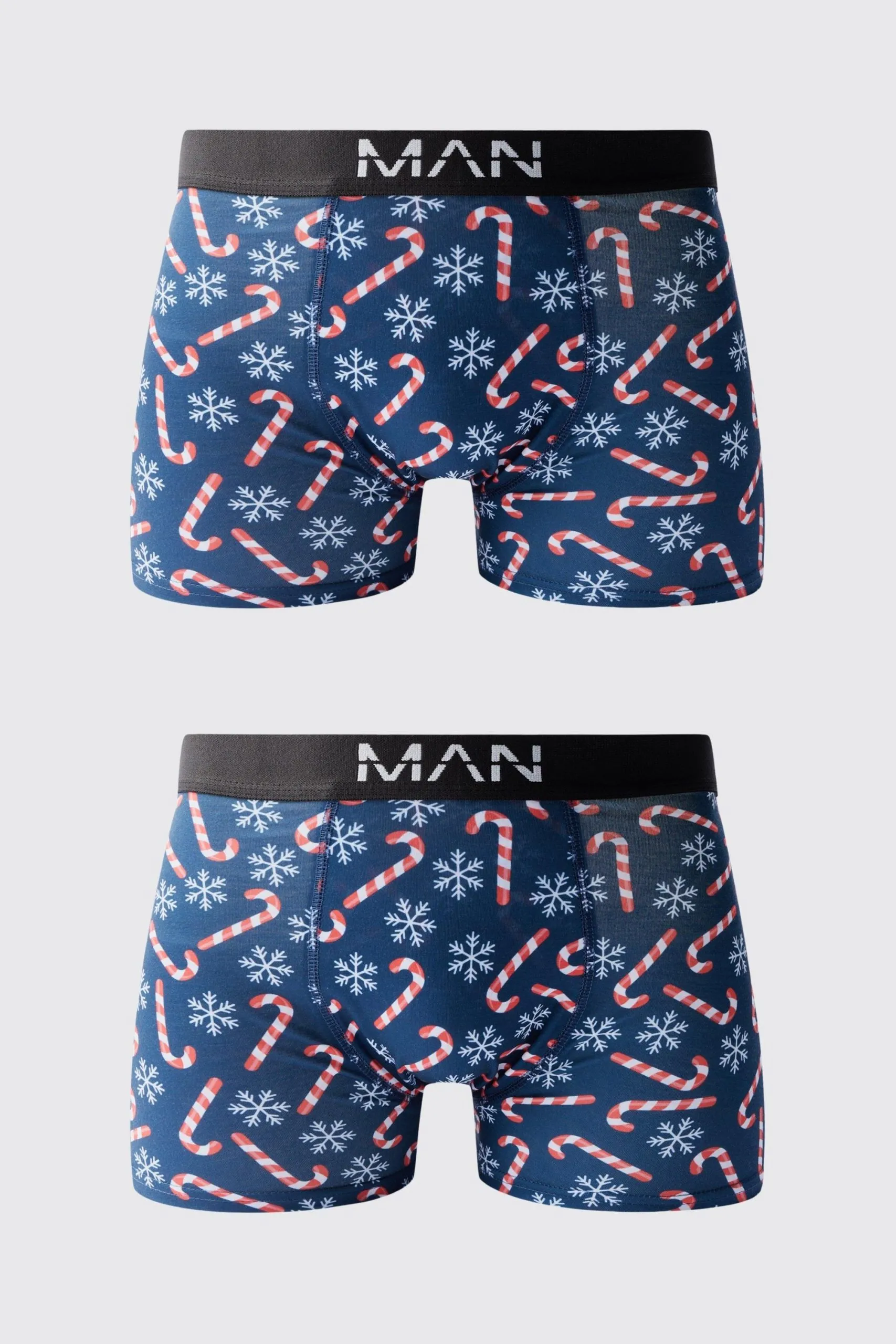 Christmas Candy Cane Print Boxers