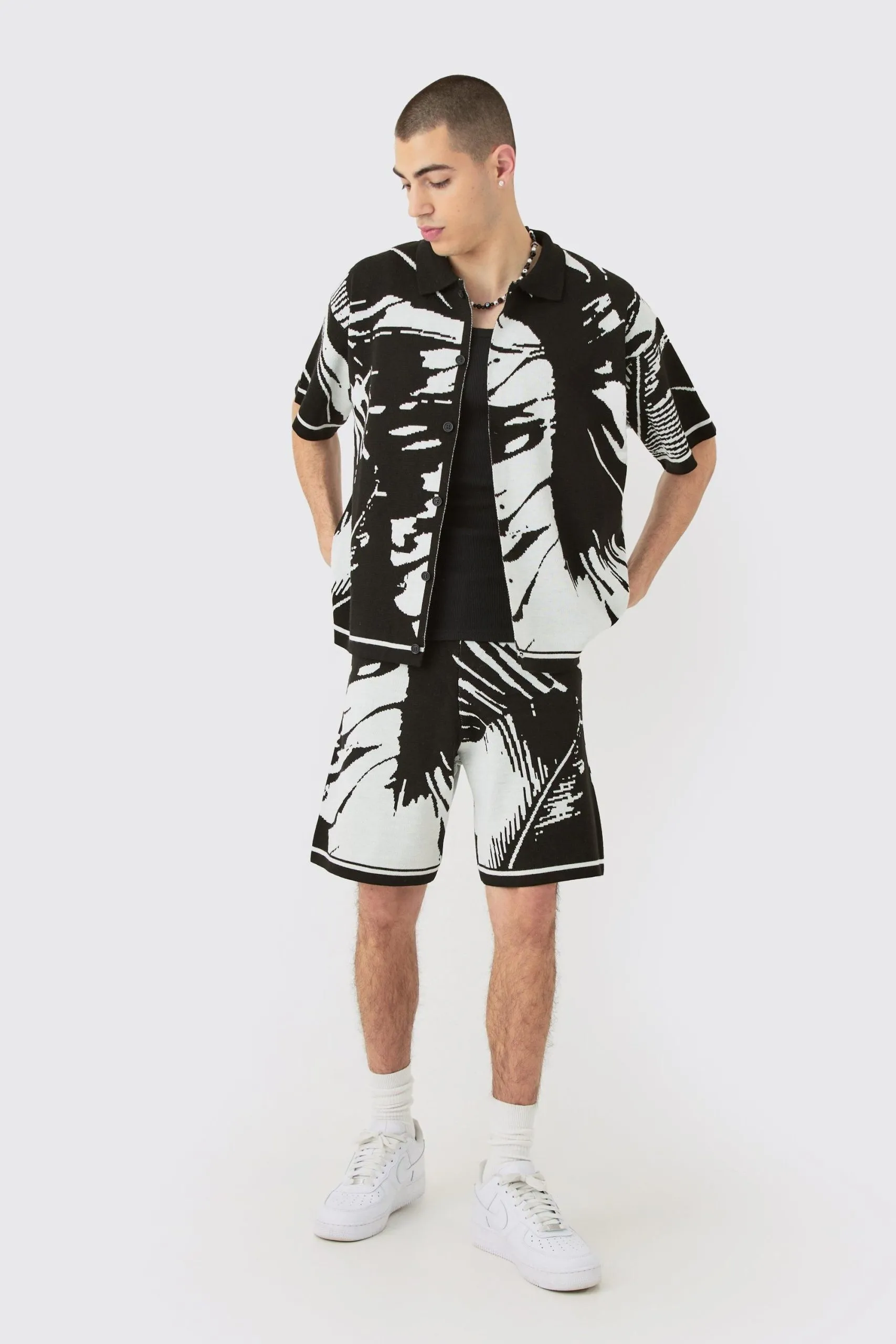 Boxy Abstract Shirt And Short Set