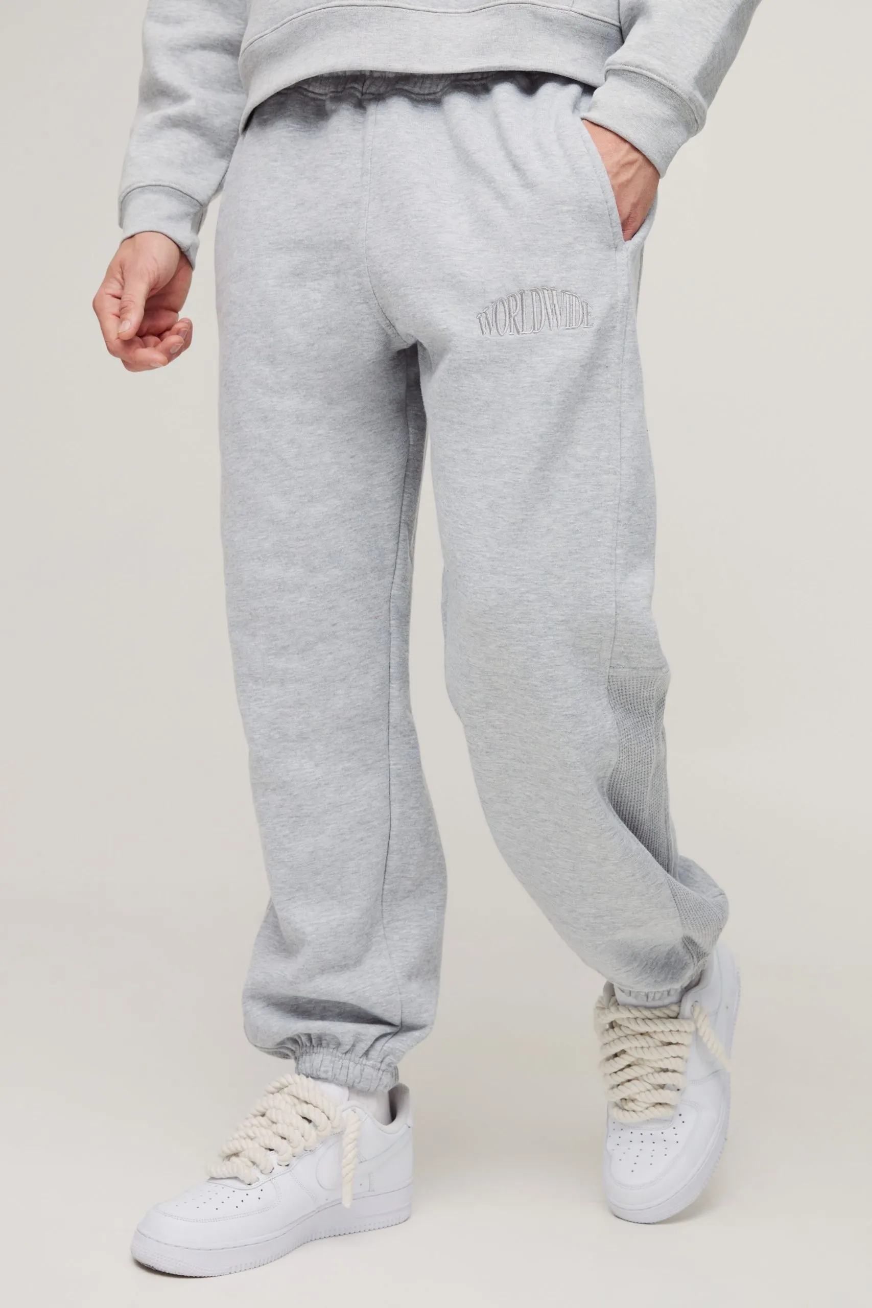 Baggy Waffle Panel Jogger
