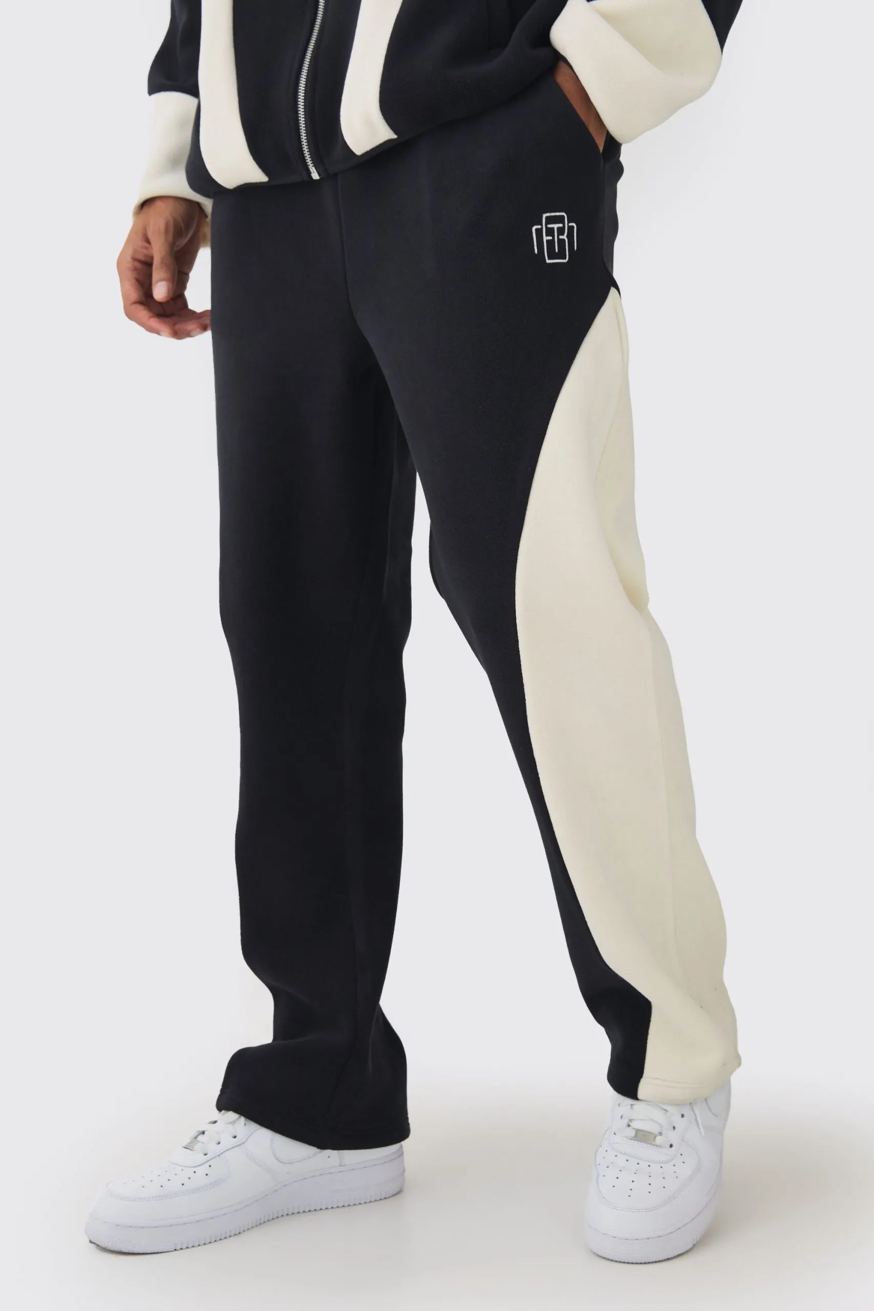 Relaxed Colour Block Polar Fleece High Gusset Jogger