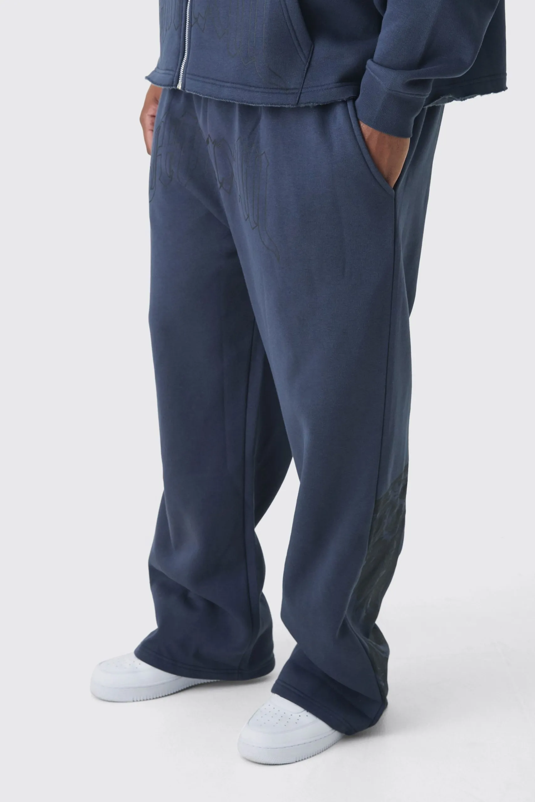 Plus Relaxed Cherub Print Joggers