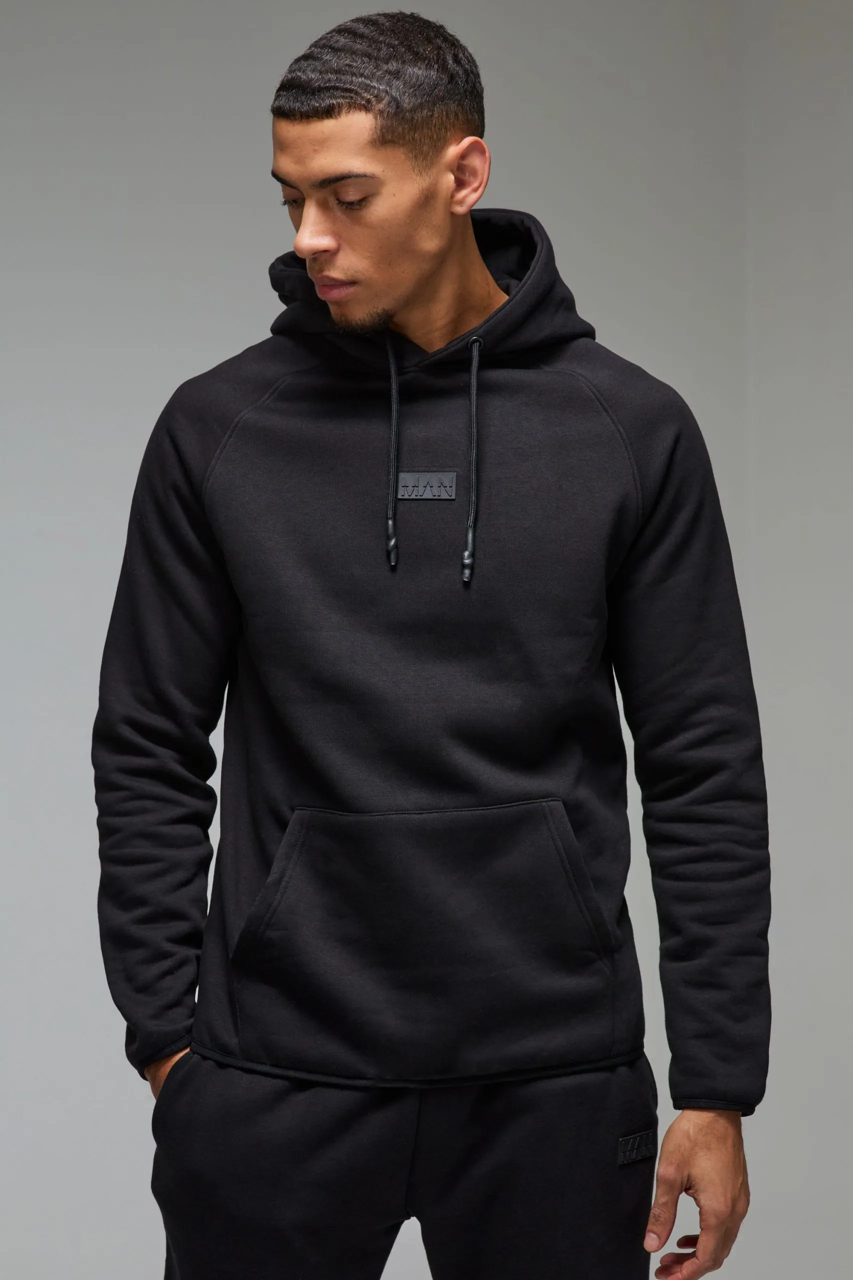 Man Active Regular Fit Badge Hoodie