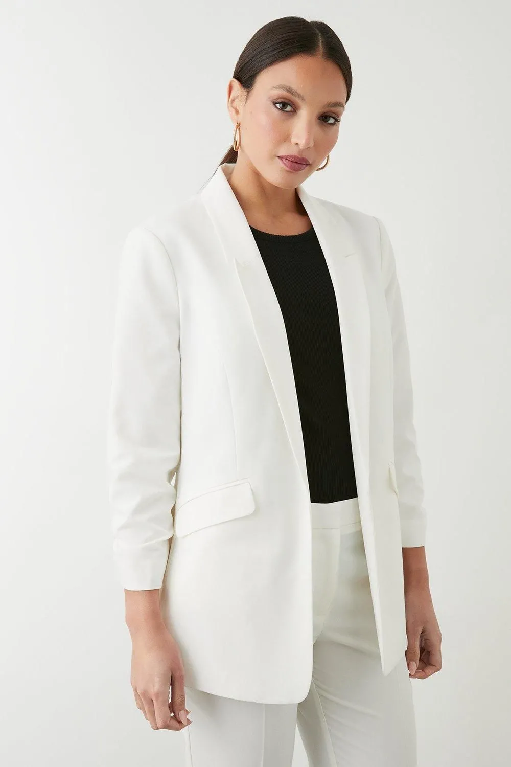Tall Ruched Sleeve Blazer
