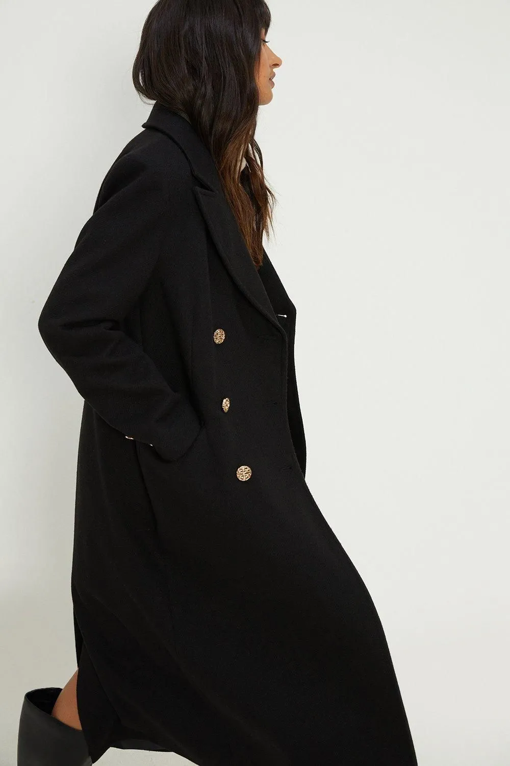 Military Double Breasted Maxi Coat