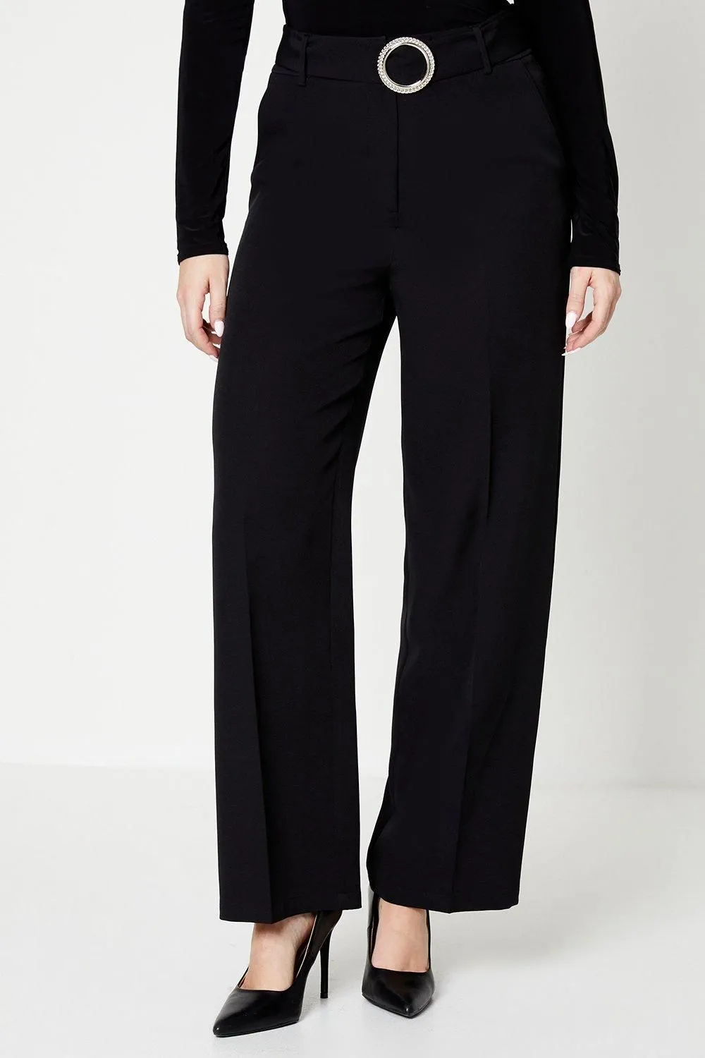 Buckle Straight Leg Trouser