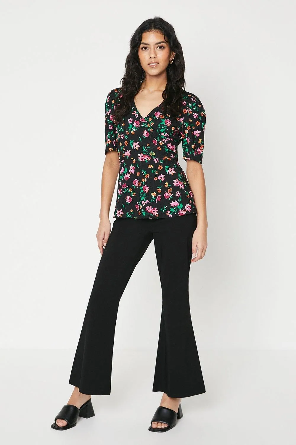 Petite Button Tab Bengaline Trouser