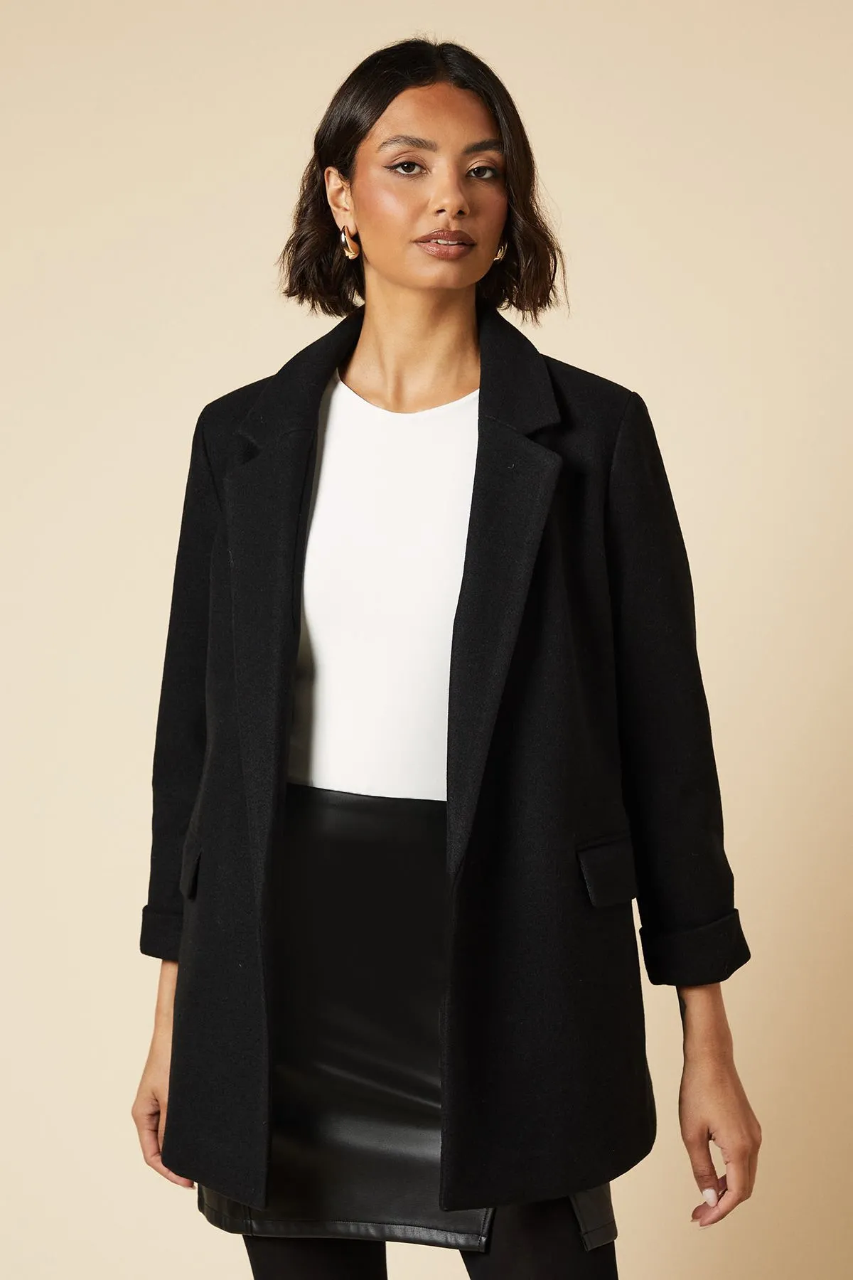 Smart Pocket Detail Blazer Coat