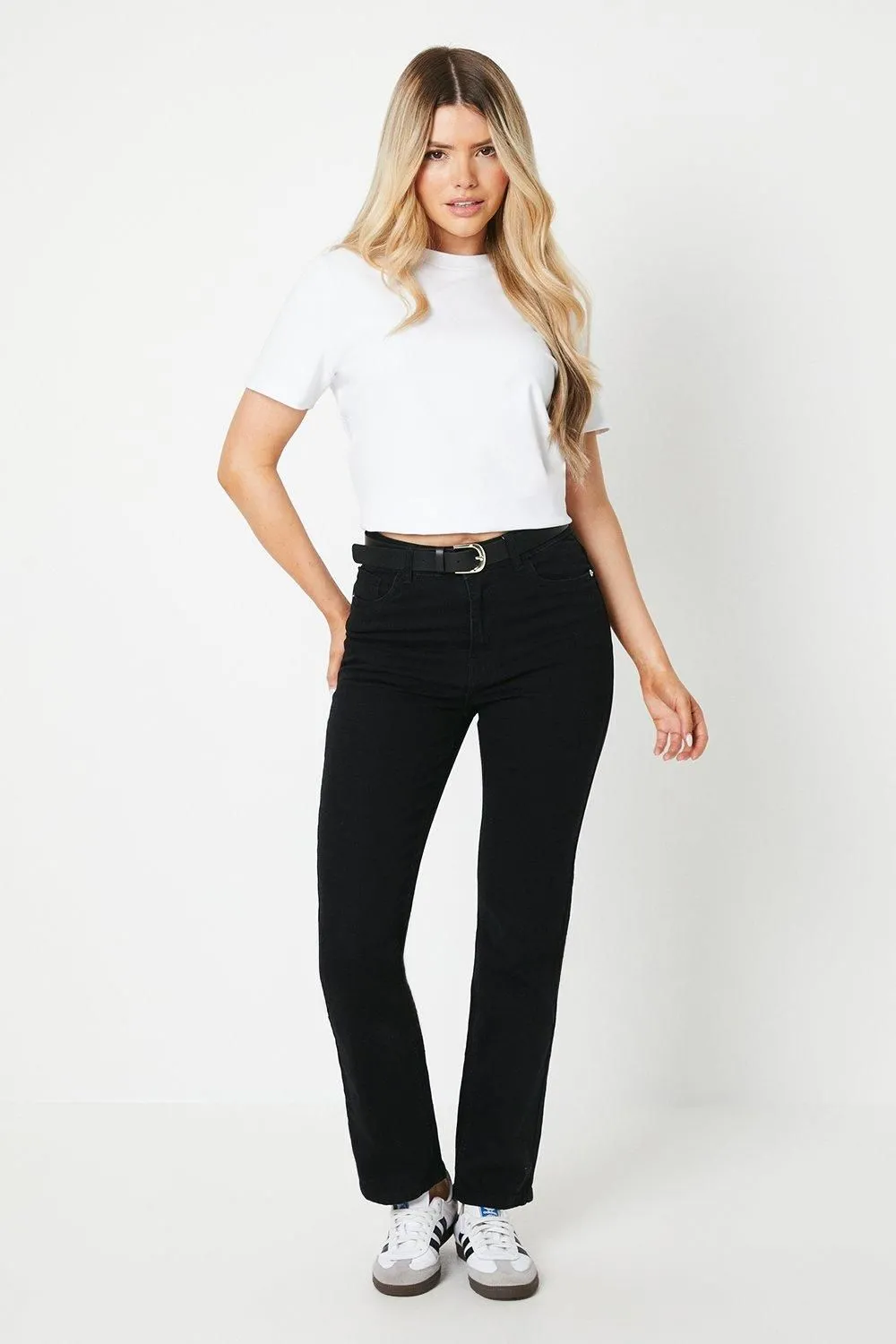 High Rise Comfort Stretch Straight Leg Jean