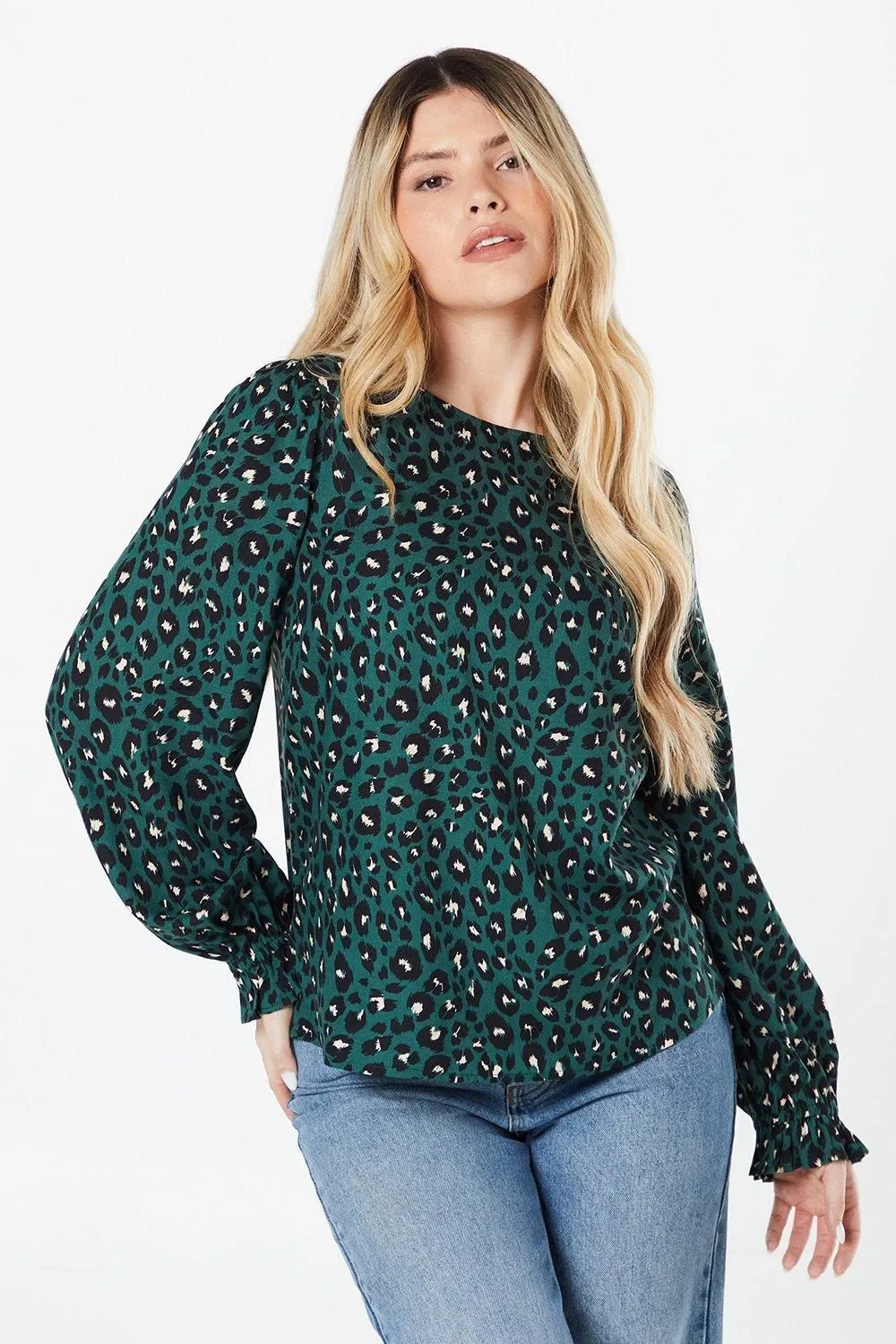 Animal Long Sleeve Blouse