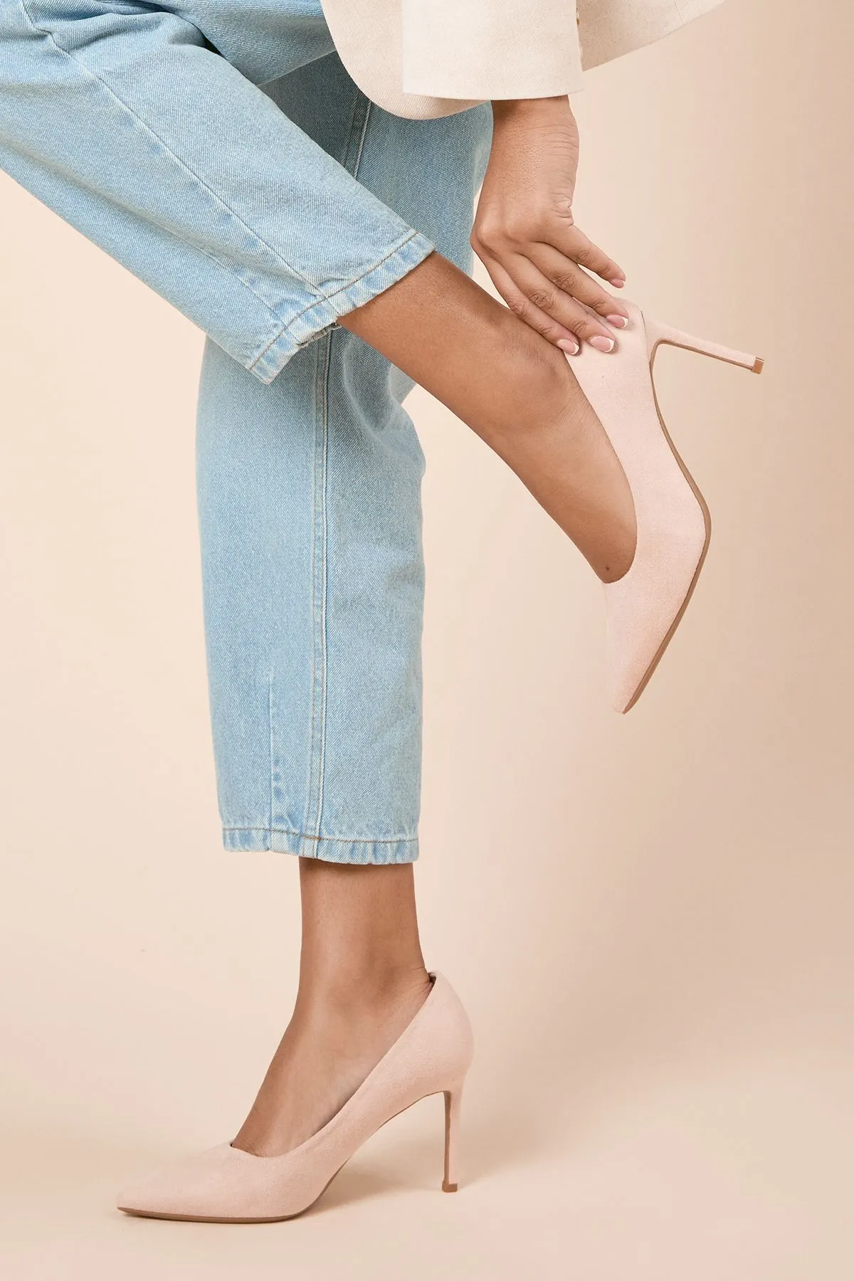 Wide Fit Dash Pointed High Stiletto Heel Court Shoes