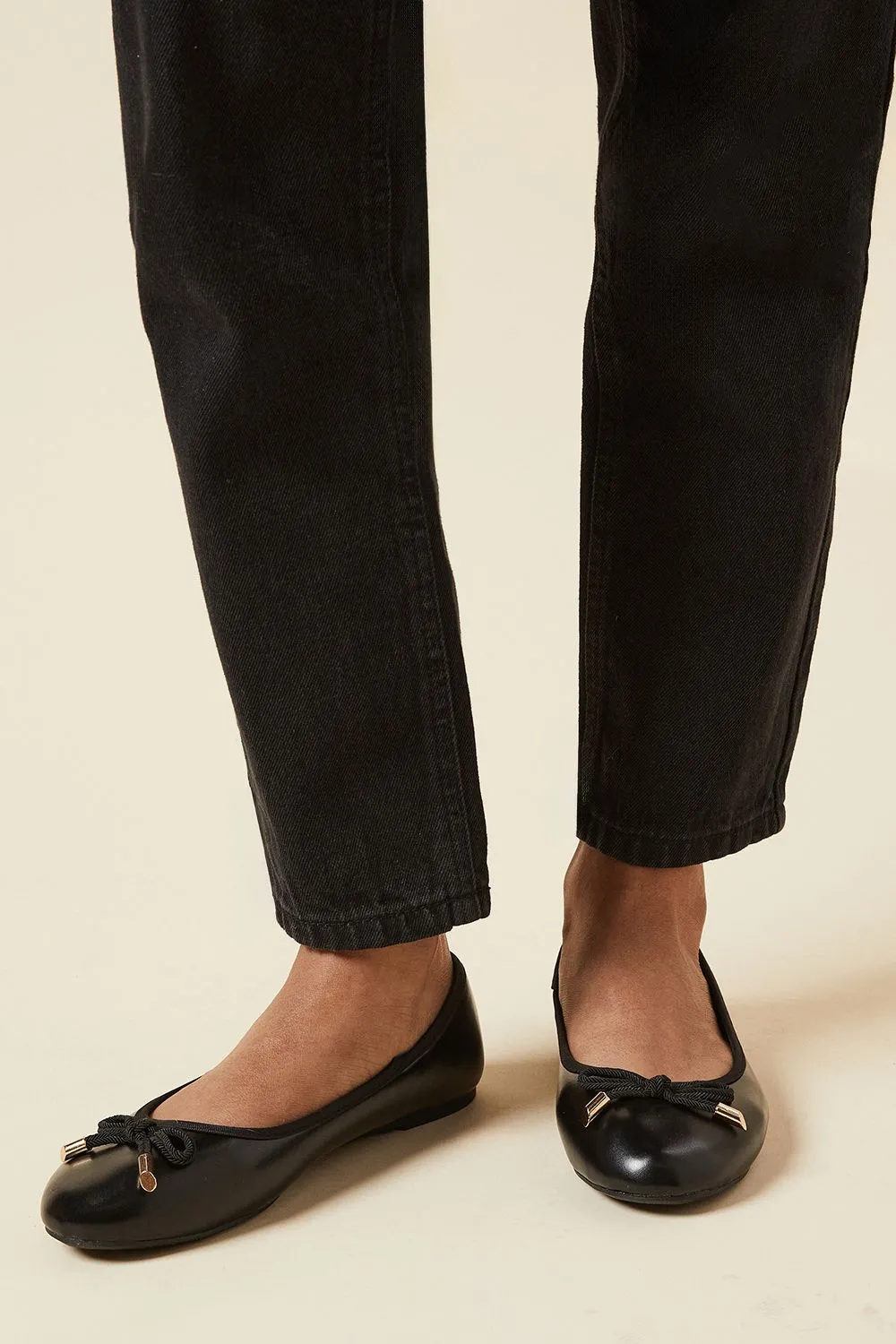 Peaches Bow Detail Ballet Pumps